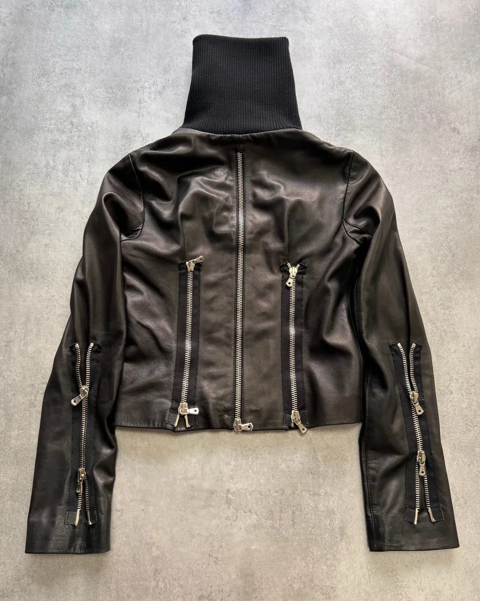Dolce & Gabbana × Vintage AW2003 Dolce & Gabbana Multi-Zip Leather Jacket Size S / US 4 / IT 40 - 3 Thumbnail