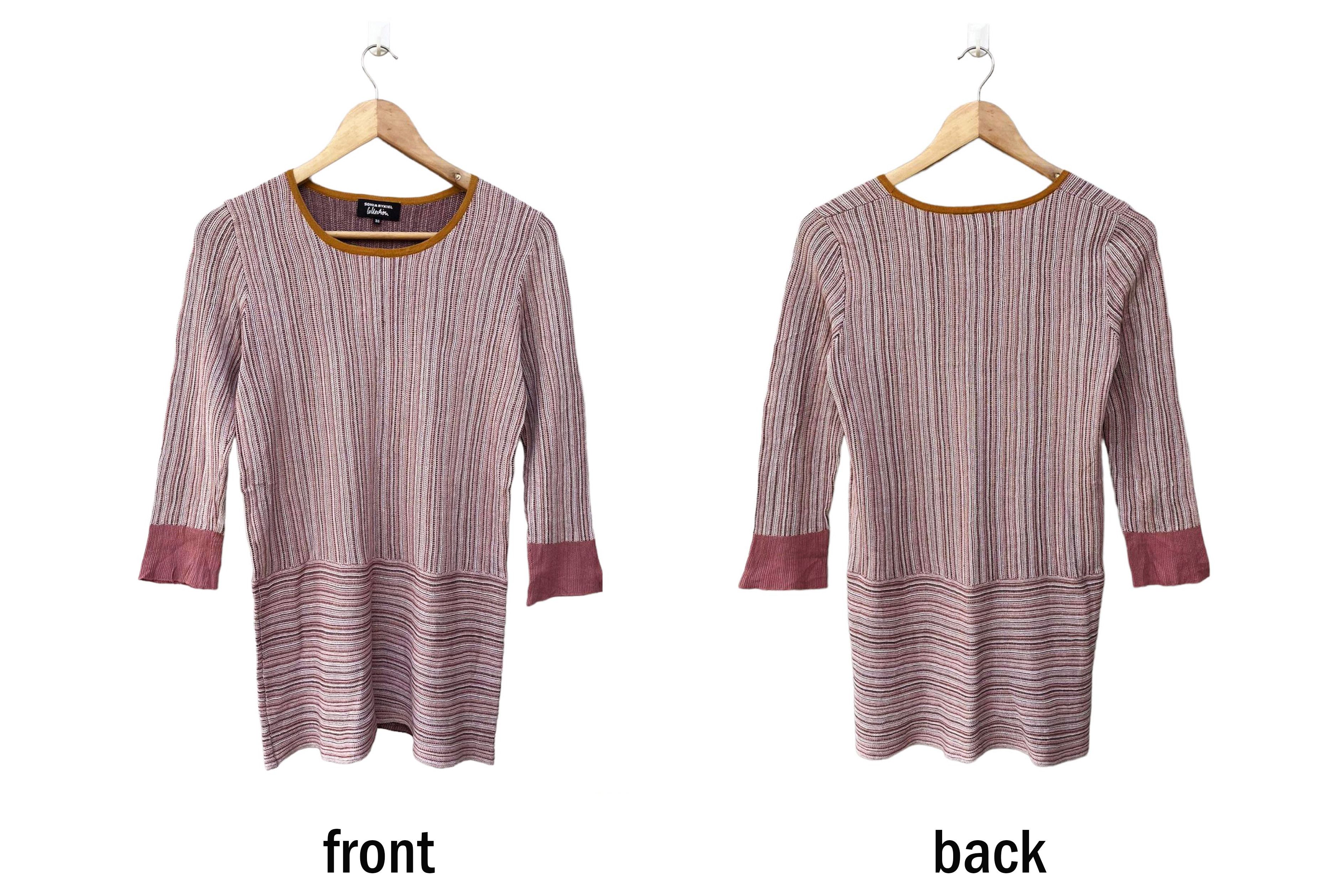 Sonia Rykiel SONIA RYKIEL Collection Knitted micro mini dress / tunic top Size S / US 4 / IT 40 - 2 Thumbnail