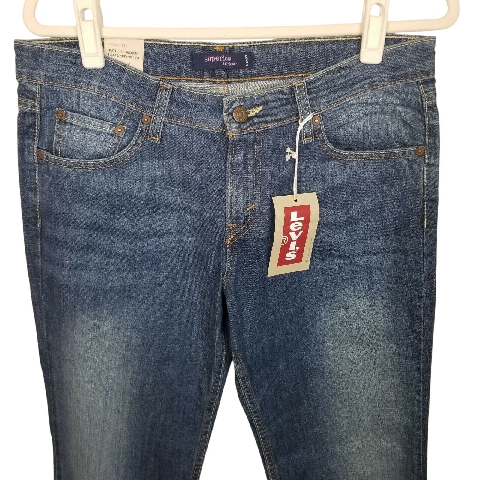 Levi's Vintage Y2K Levis 518 Super Low Bootcut Jeans Juniors 11 Size 32" / US 10 / IT 46 - 3 Thumbnail