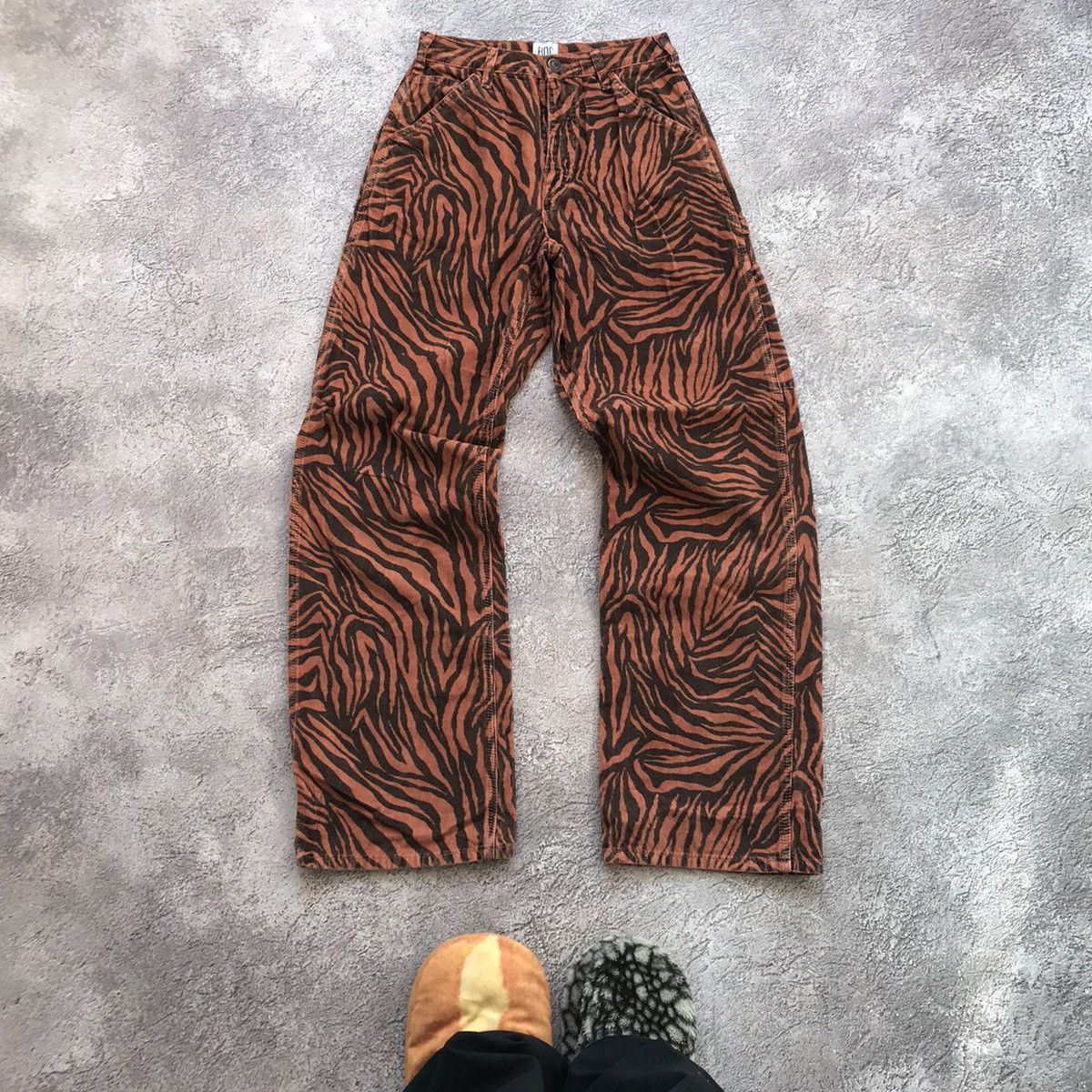 Vintage Vintage Y2K Tiger Stripe Baggy Parachute Pants Streetwear 24 Size 24" / US 00 / IT 34 - 2 Thumbnail