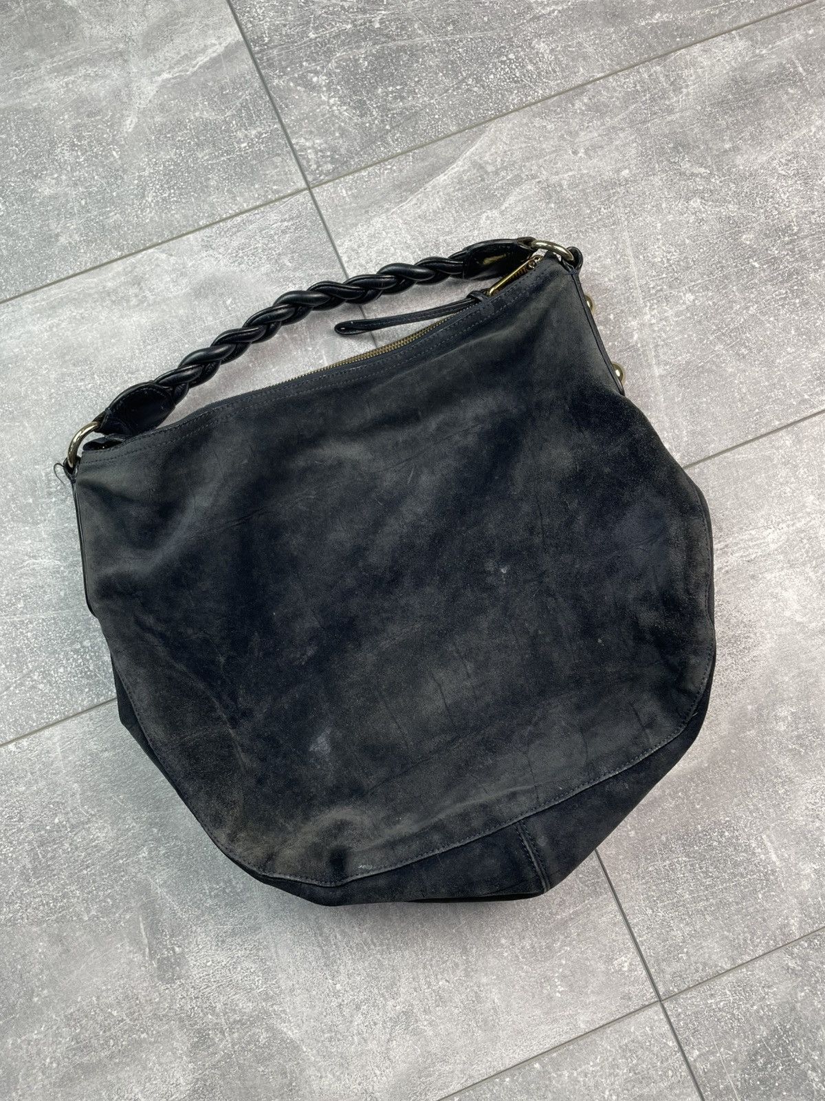 Mulberry Mulberry Daria Hobo Suede Leather Sling Handbag Black Size ONE SIZE - 4 Thumbnail