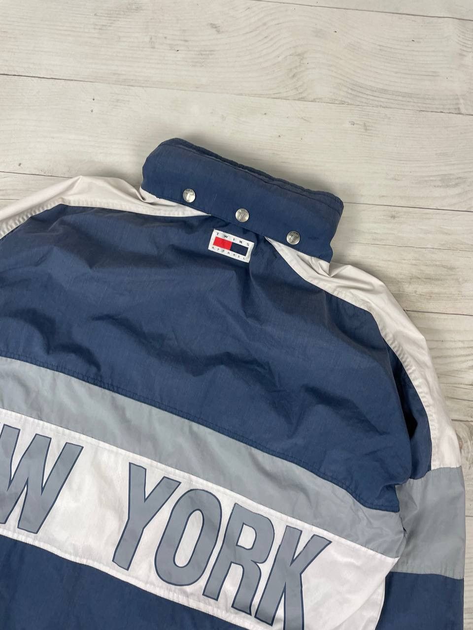 New York Yankees Vintage 90S New York Yankees Twins Apparel Nylon Jacket Size US XL / EU 56 / 4 - 20 Thumbnail