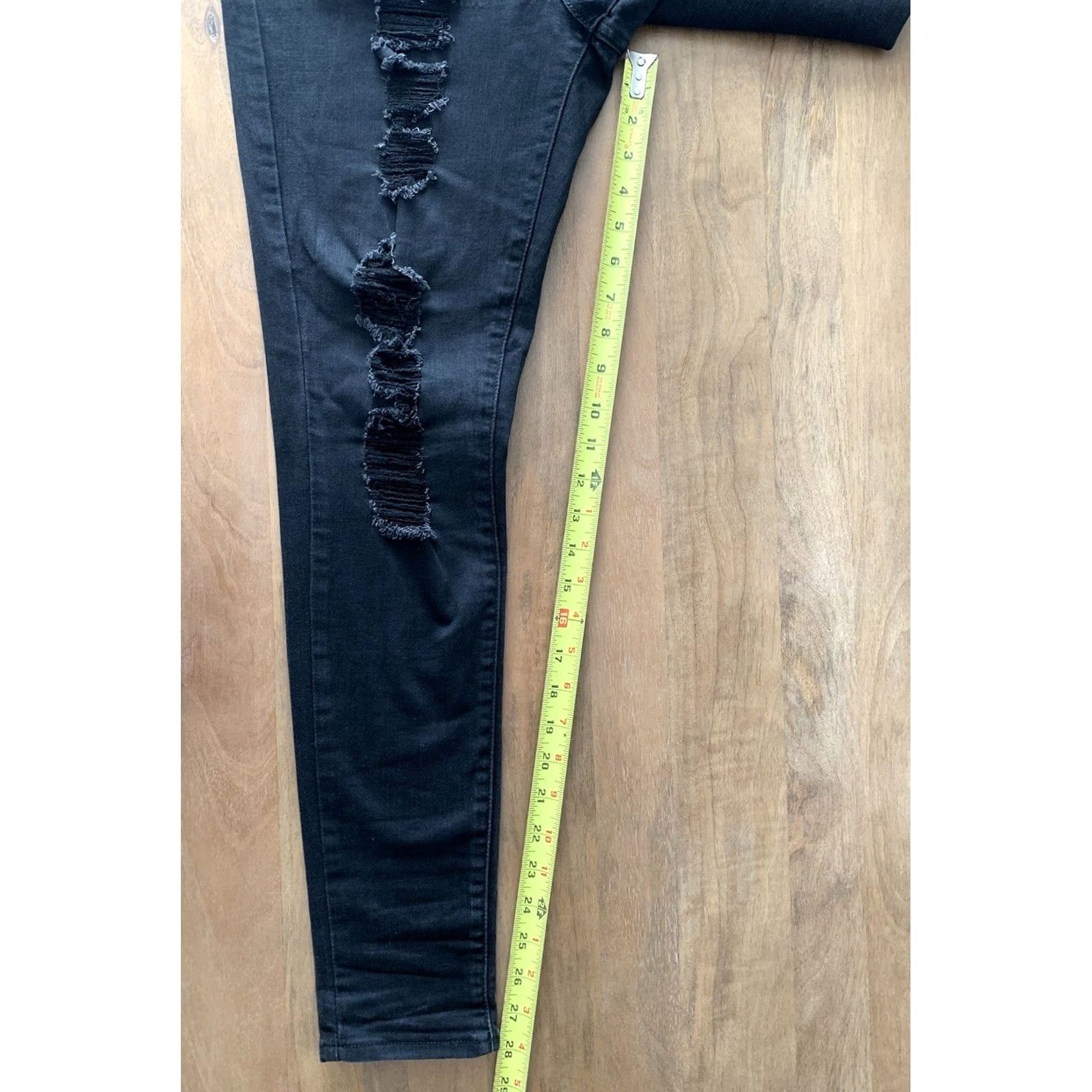 Levi's LEVI’S 720 HIGH RISE SUPER SKINNY Jeans Women Black Distressed Denim Size 32x28 Regular Stretch Pocket 5-Pocket City Size 24" / US 00 / IT 34 - 7 Thumbnail