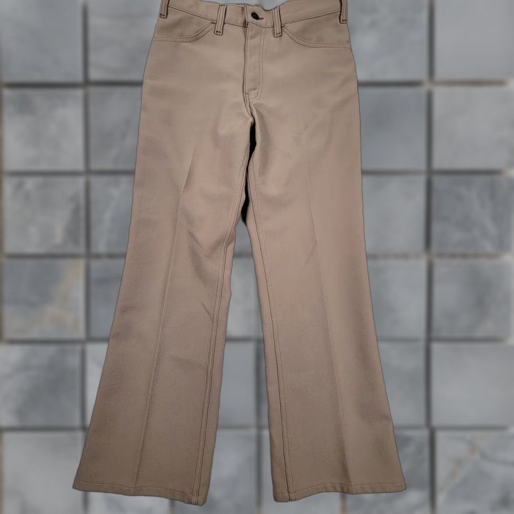 Levi's VINTAGE Levi's 517 Pants Jeans Regular Bootcut Tan Beige 30x28 Mens Cowboy Western 70s 80s Polyester Size US 30 / EU 46 - 1 Thumbnail