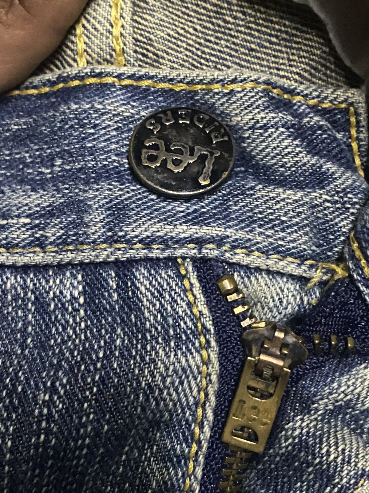 Lee × Number (N)ine Vintage Lee Mud Wash Distressed Patches Flare Jeans Size US 31 - 10 Thumbnail