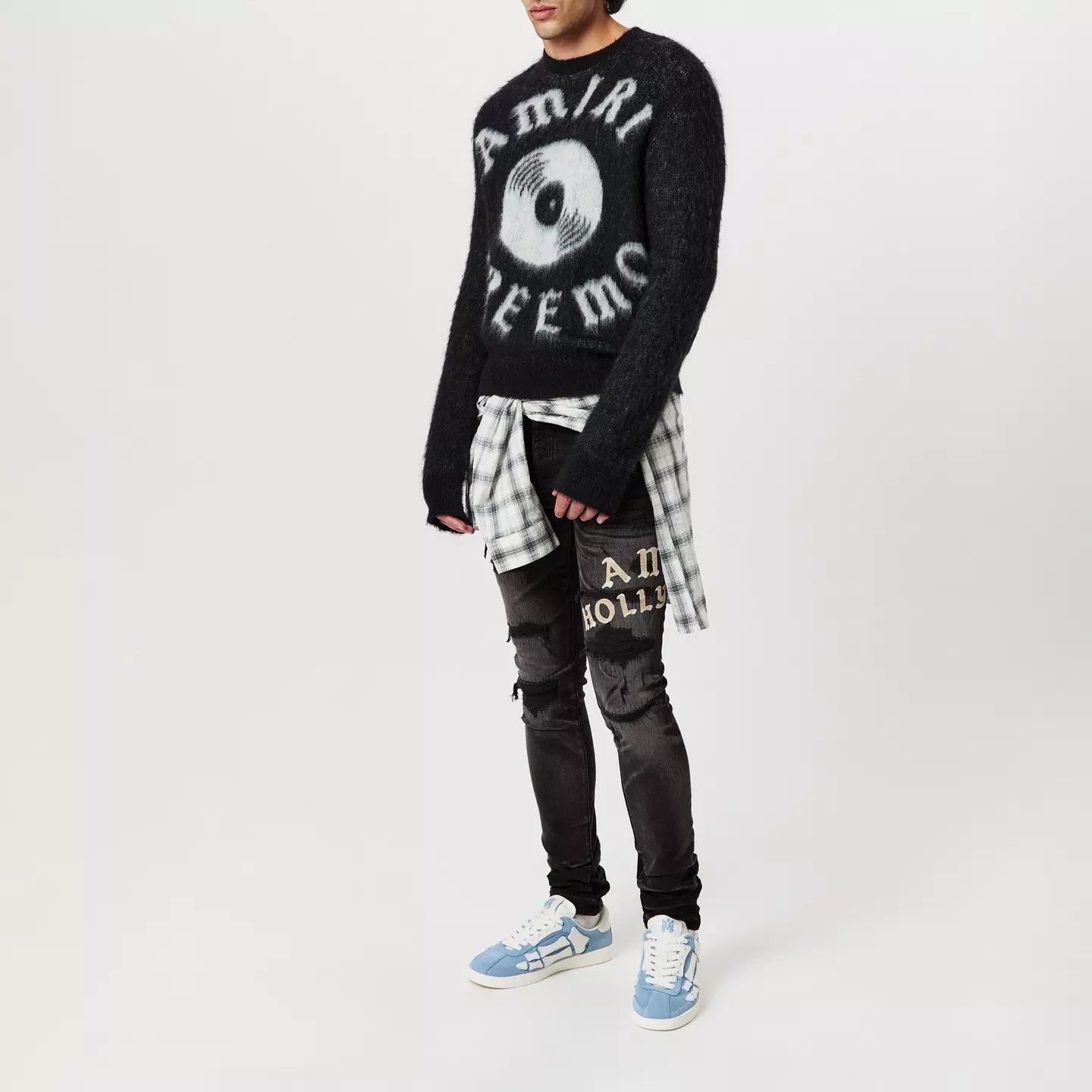 Amiri o1g2r1mq0426 Skinny Jeans in Faded Black Size US 32 / EU 48 - 6 Thumbnail