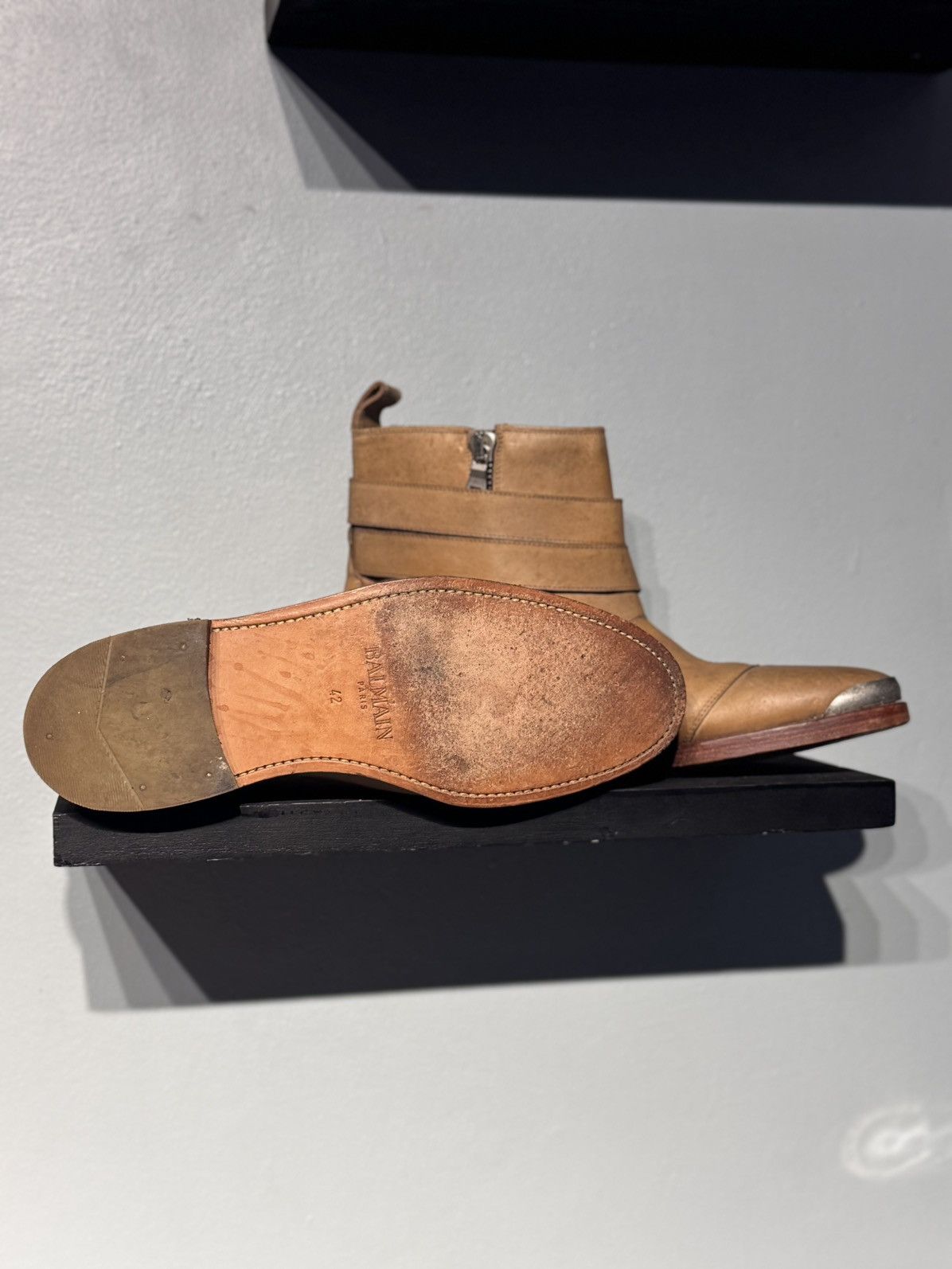 Balmain Balmain Homme SS11 Homme ( Decarnin Era ) Belt Boots Size US 8.5 / EU 41-42 - 6 Thumbnail