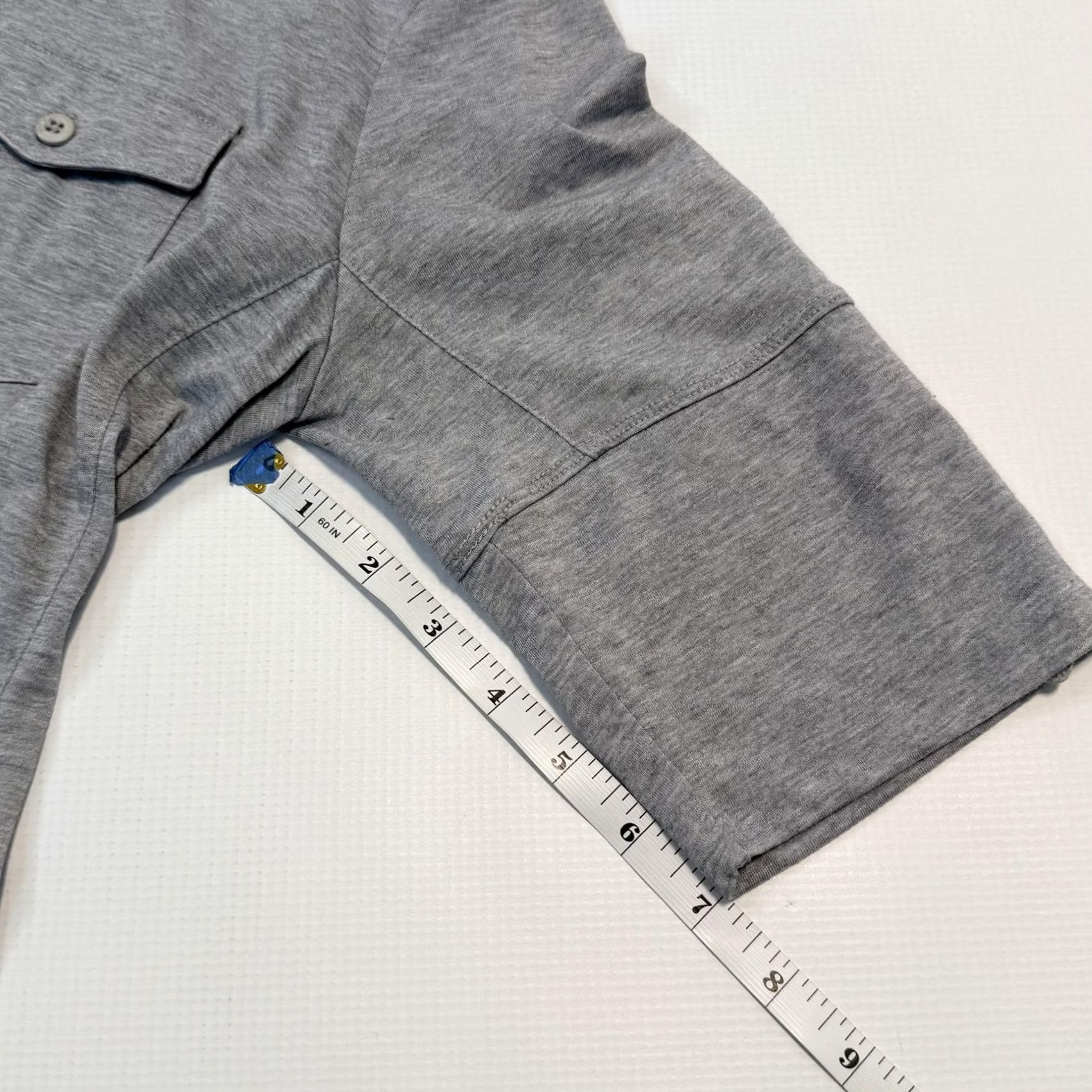 Vintage Stio Shirt Womens M Gray Button-Up 3/4 Sleeve Roll Tab Jersey Top Size M / US 6-8 / IT 42-44 - 6 Thumbnail