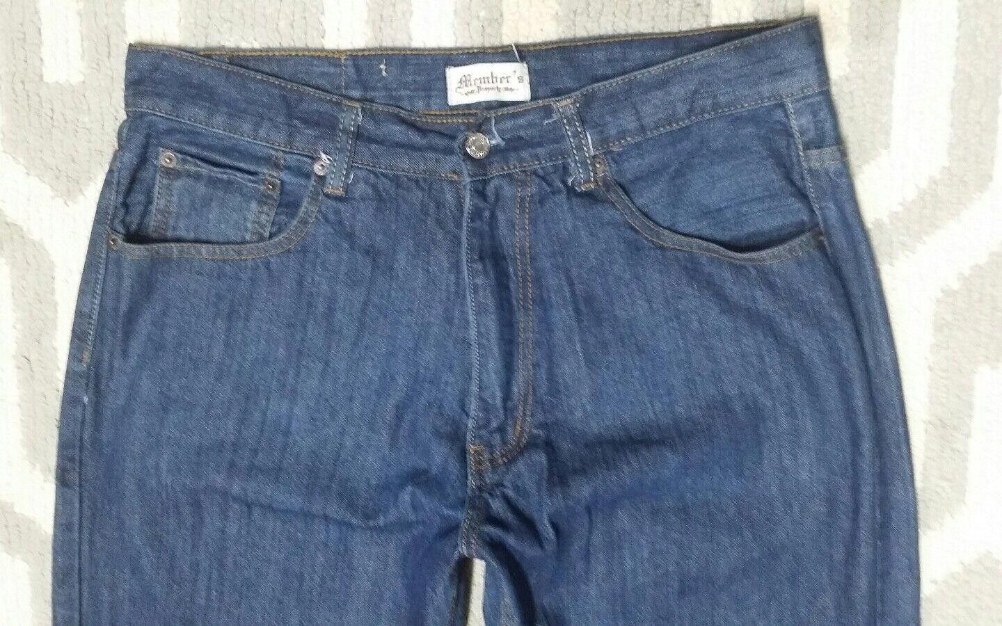 Designer Members Property Jeans size 34 x 32 Mens Dark wash Straight Size US 34 / EU 50 - 3 Thumbnail