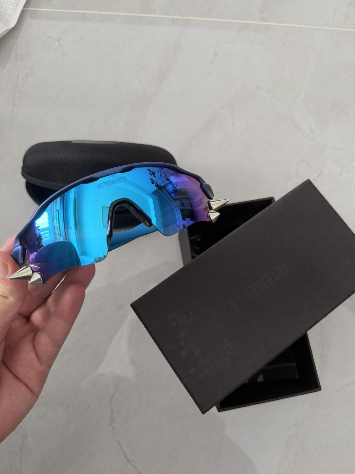 Vetements Oakley Spike Glasses Blue