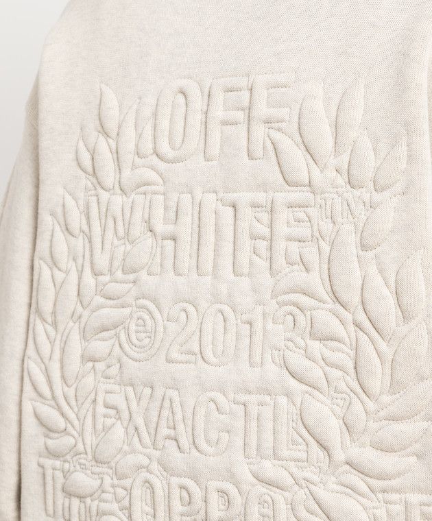 Off-White o1y1225 Crewneck Sweater in Cream Size M / US 6-8 / IT 42-44 - 4 Thumbnail
