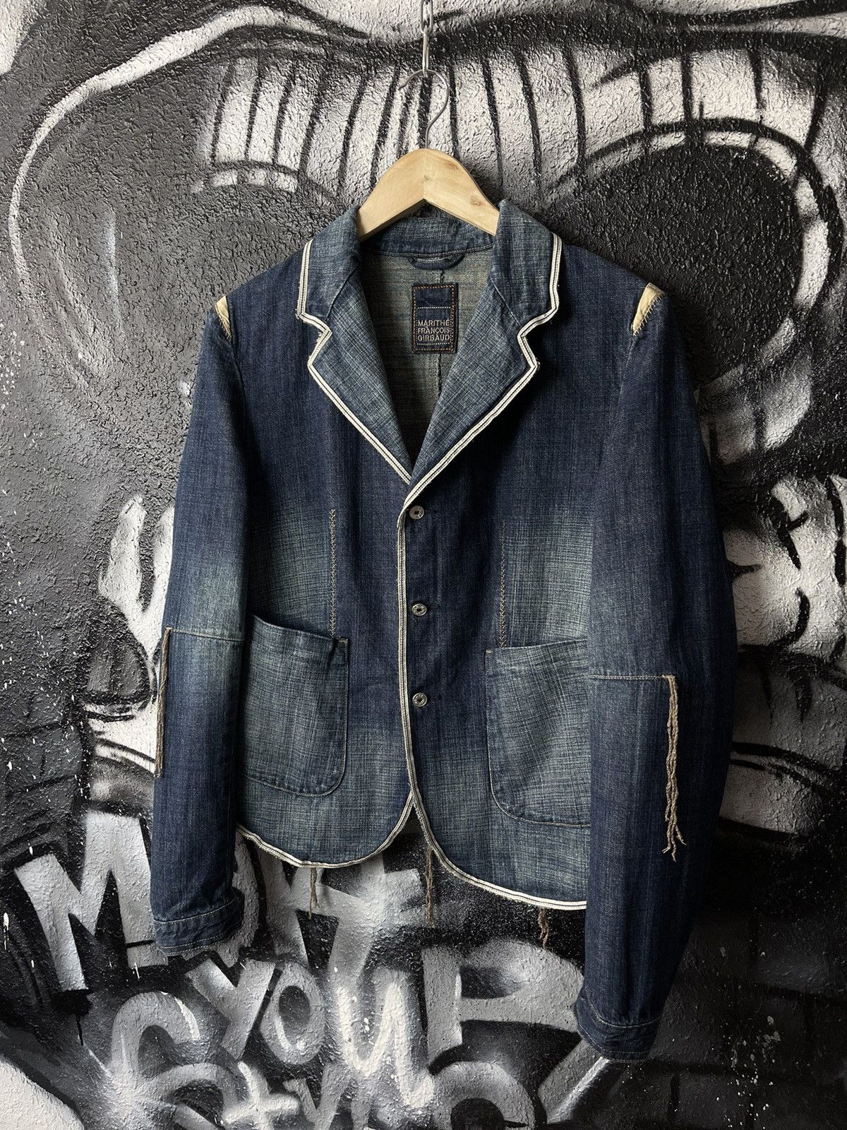 Marithe + Francois Girbaud Marithe Francois Girbaud Designed Denim Blazer Jacket Size M / US 6-8 / IT 42-44 - 1 Thumbnail