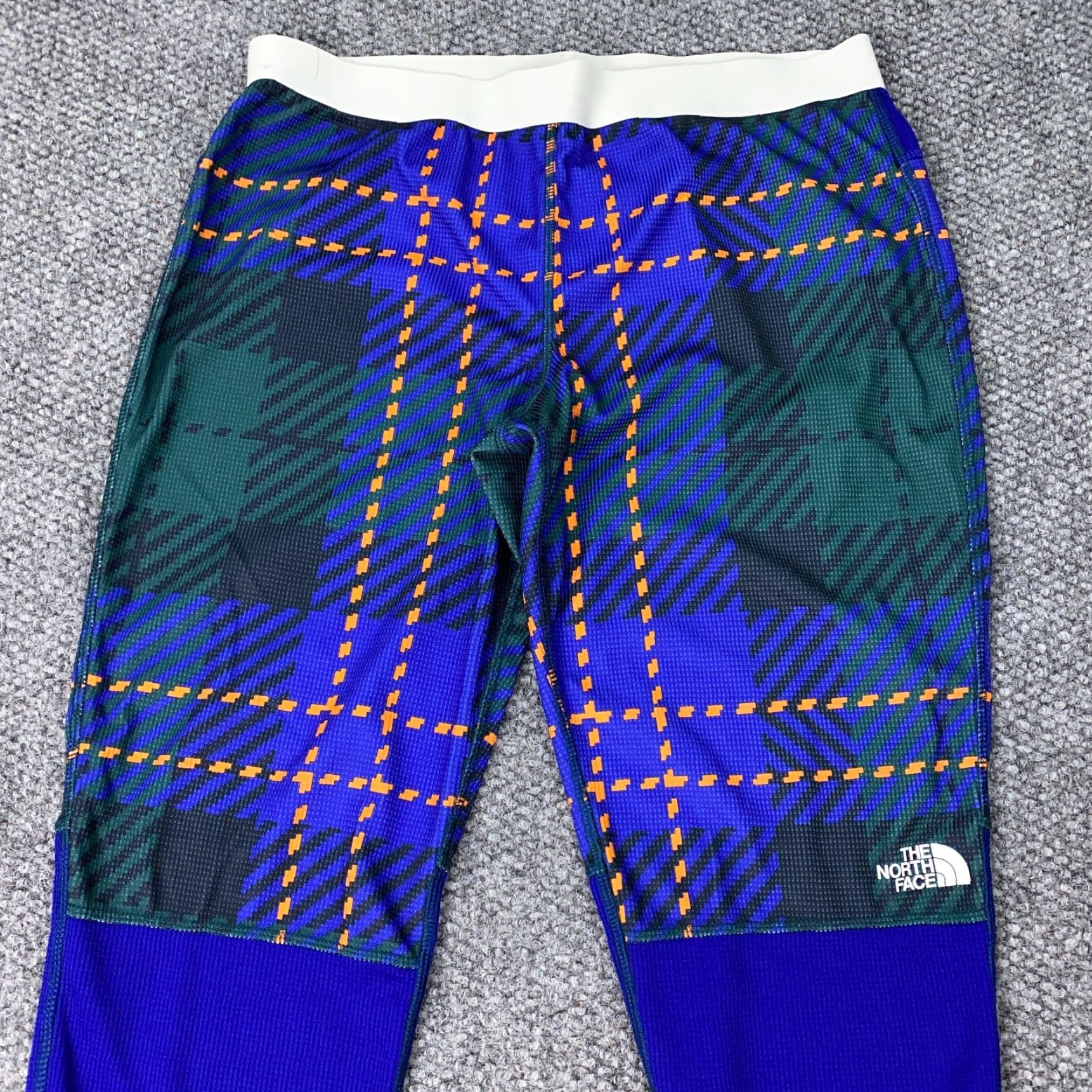 The North Face VINTAGE The North Face North Flash Dry Base Layer Pants Womens Medium Blue Waffle Plaid Size 32" / US 10 / IT 46 - 2 Thumbnail