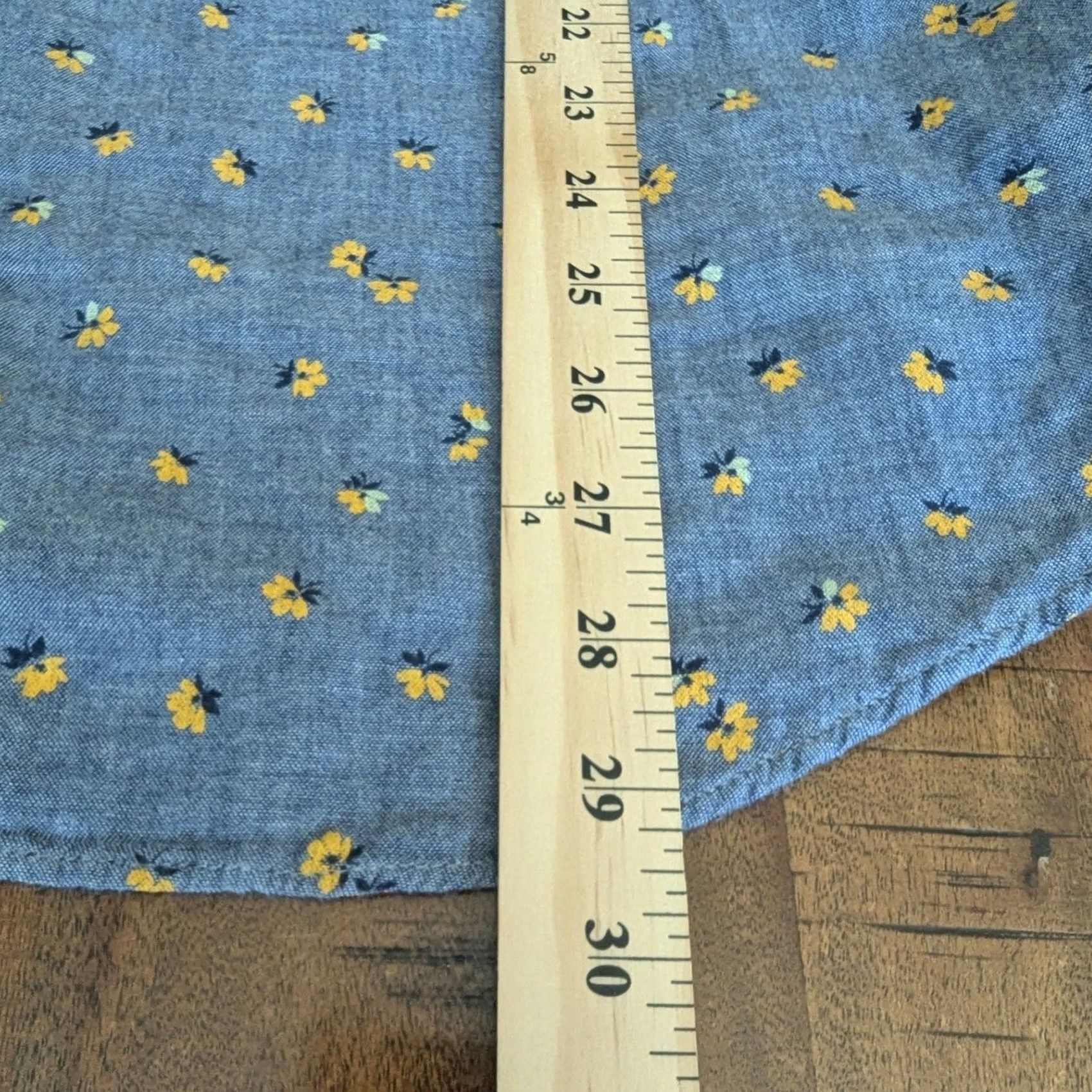 Banana Republic Banana Republic Shirt Mens XL Untucked Slim Fit Button Down Floral Blue Yellow Chambray Button-Up Pocket Casual Workwear Women? Size US XL / EU 56 / 4 - 7 Thumbnail