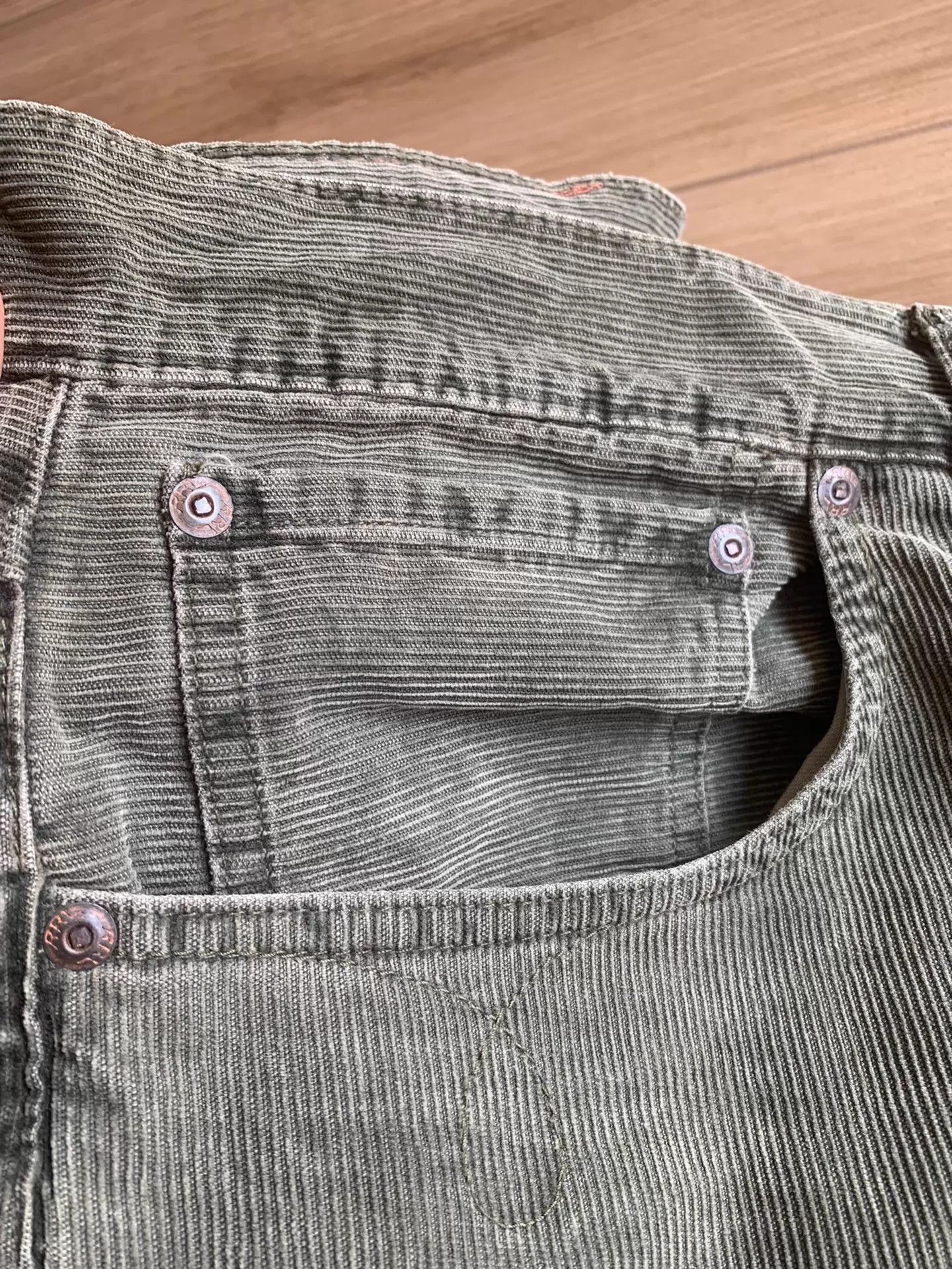 Polo Ralph Lauren RRL Slim Fit Vintage Corduroy Pant Deep Olive Mint Size US 31 - 9 Thumbnail