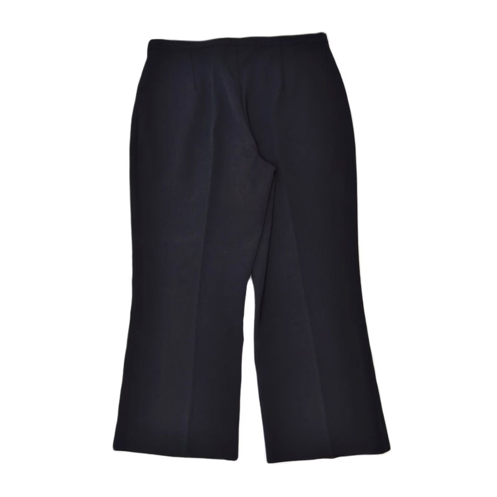 Vintage VINTAGE Womens Bootcut Suit Trousers Medium W28 L27 Black Classic Size 32" / US 10 / IT 46 - 2 Thumbnail
