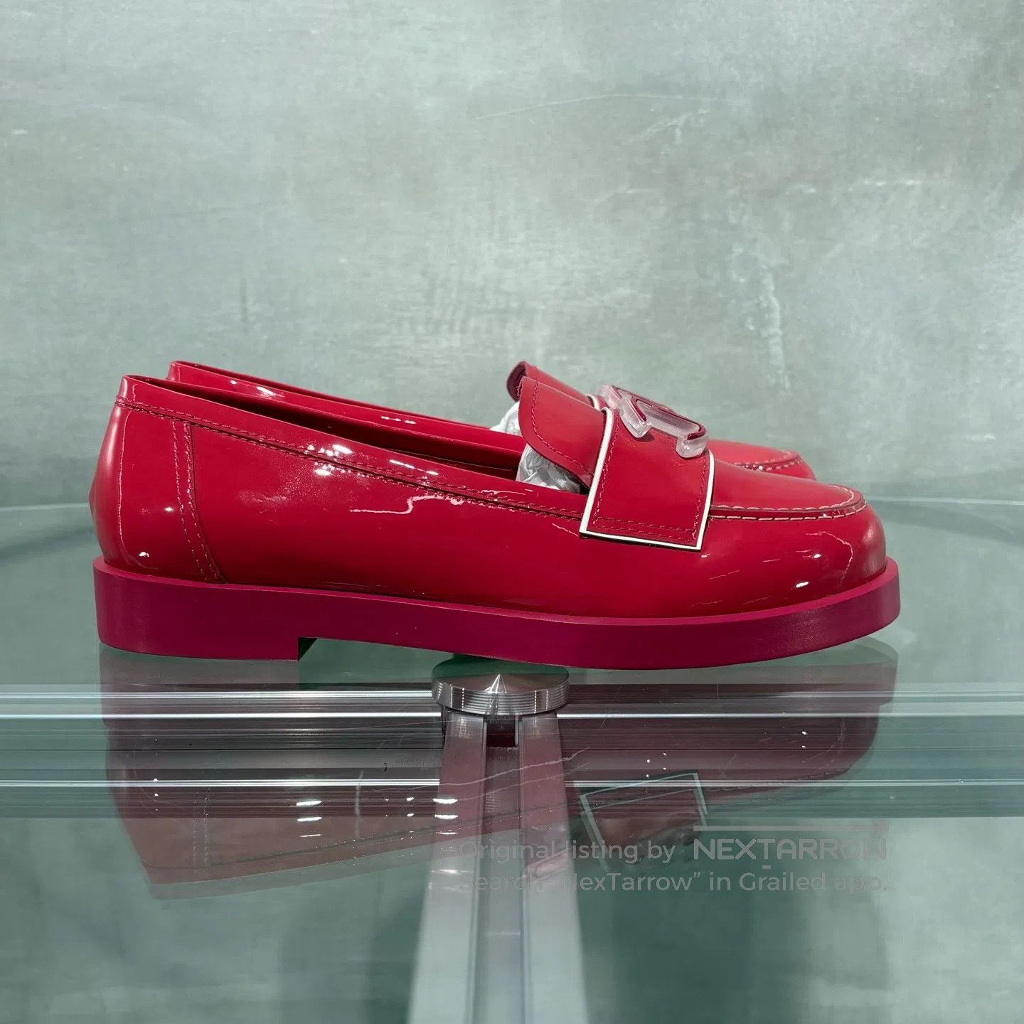 Chanel Chanel Double C Lacquer Leather Lefu Shoes in Rose Red Size US 5 / IT 35 - 4 Thumbnail