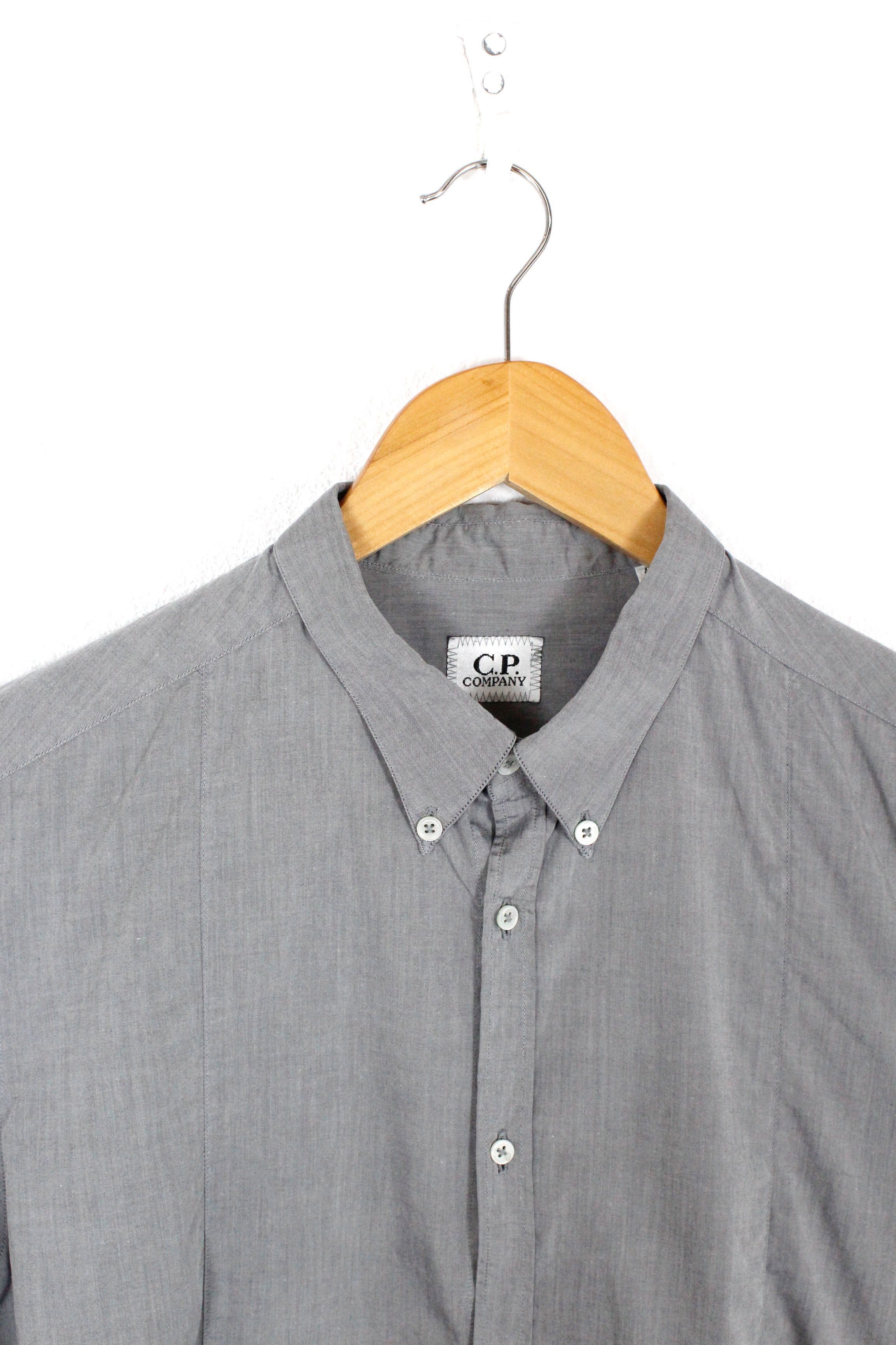 C.P. Company C.P. Company Gray Cotton Oxford Shirt Size US S / EU 44-46 / 1 - 3 Thumbnail