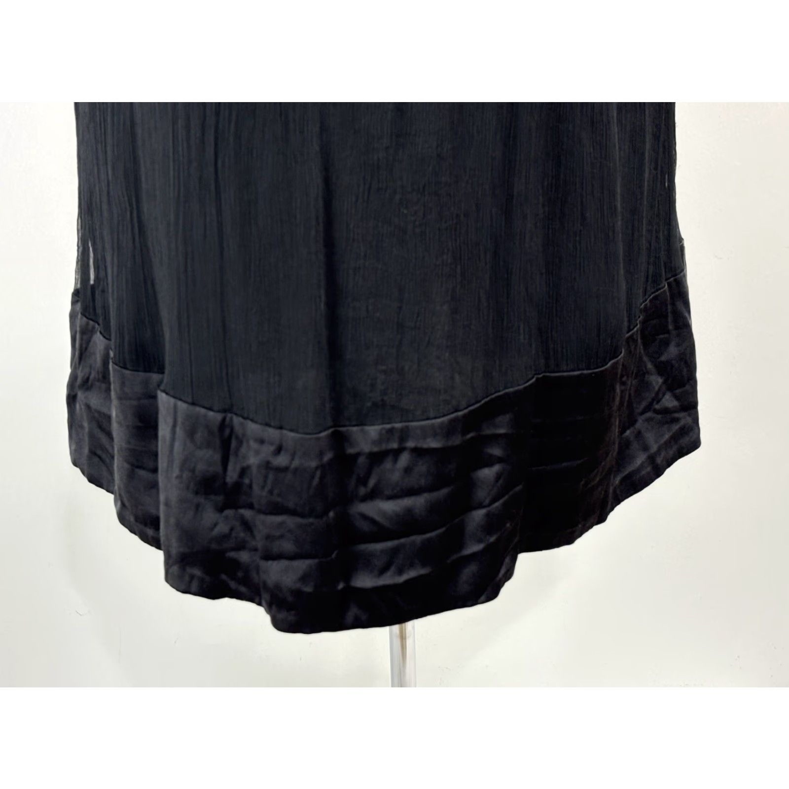 Rebecca Taylor Rebecca Taylor 100% Silk Shift Mini Dress Womens 8 Black Lined Whimsigoth Cocktail Designer Dress Size M / US 6-8 / IT 42-44 - 6 Thumbnail