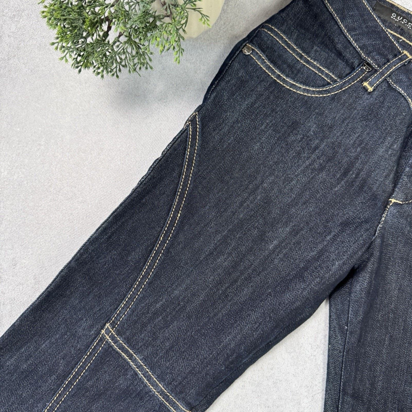 Gucci Vintage Gucci Breeches Denim Pants Blue Avant Garde Cropped Size 27" / US 4 / IT 40 - 5 Thumbnail