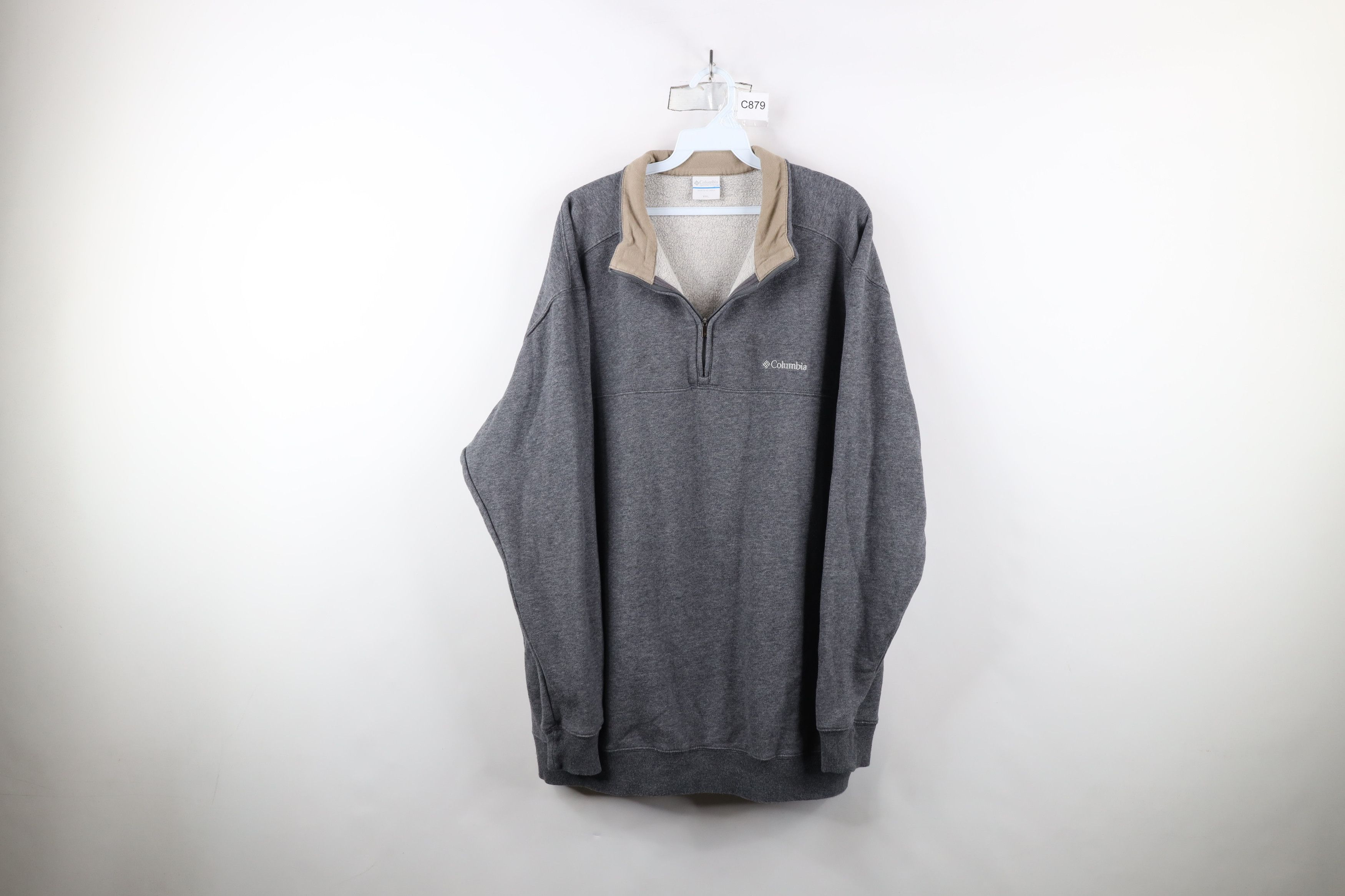 Columbia × Vintage Vintage Y2K Columbia Pullover Sweatshirt Heather Gray Size US XXL / EU 58 / 5 - 1 Thumbnail