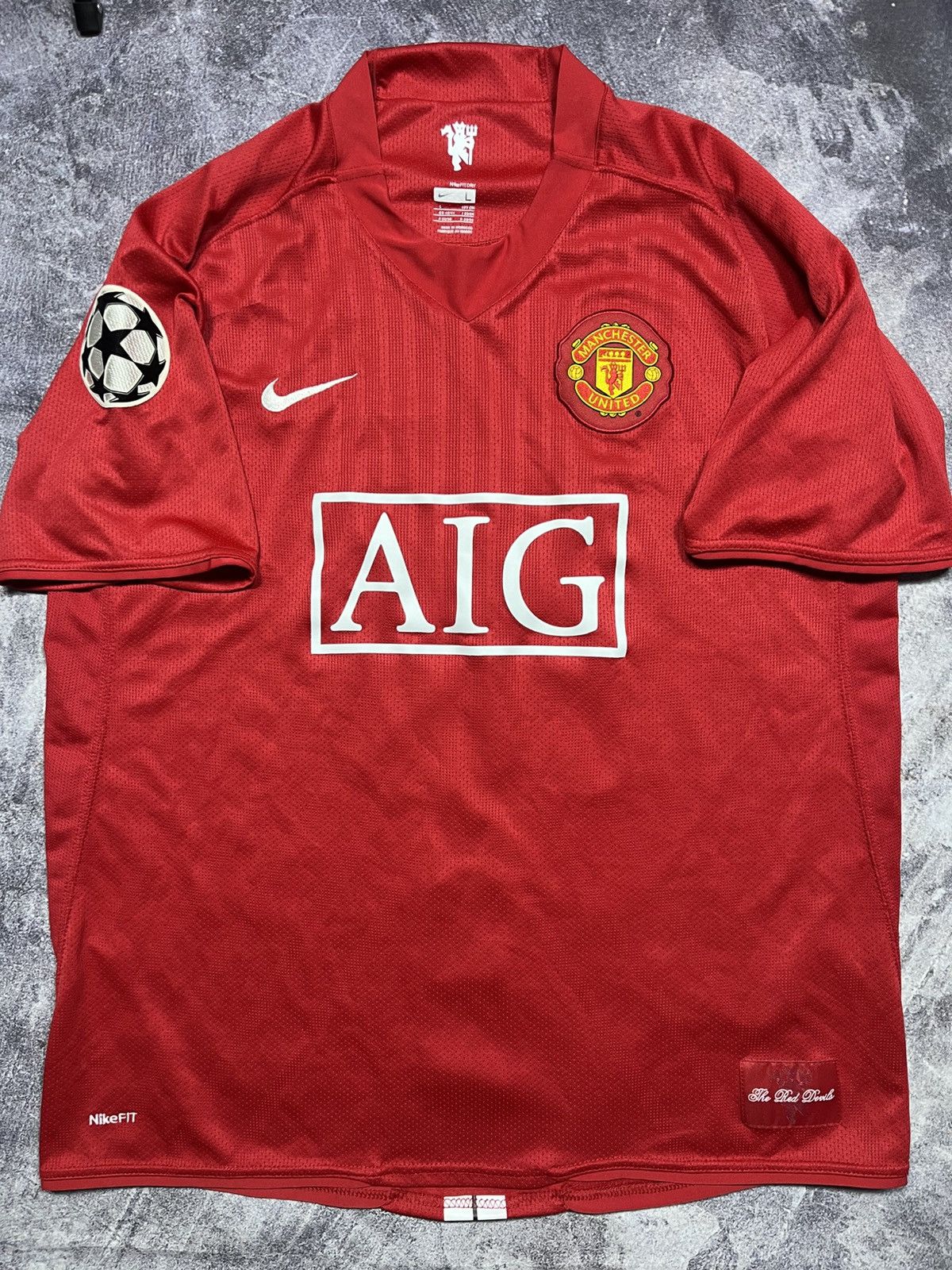 Nike Nike Manchester United Football Jersey #18 Scholes Home 2007 Size US L / EU 52-54 / 3 - 2 Thumbnail