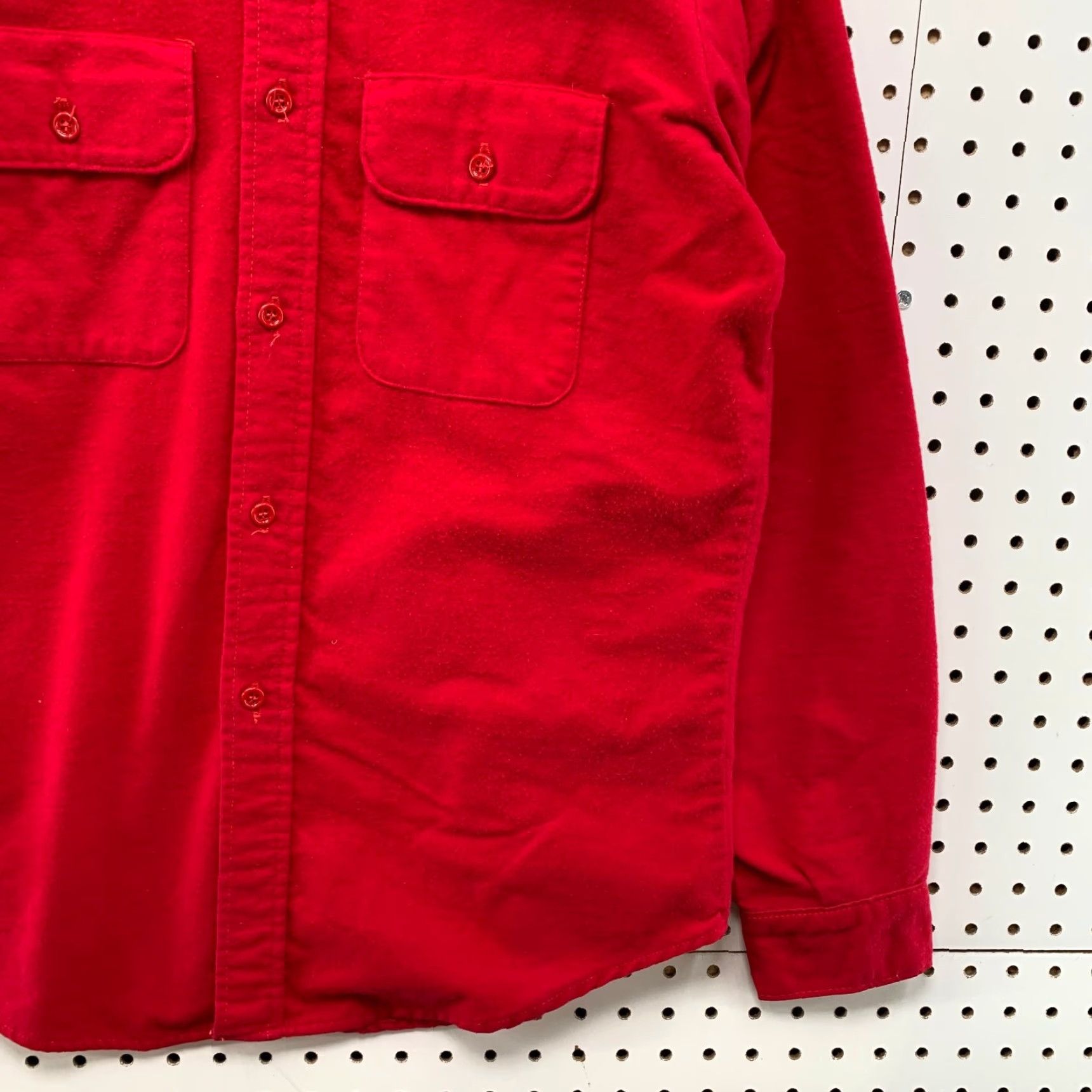 Vintage VINTAGE Five Brothers Chamois Button Shirt Mens Regular Large Red Long Sleeve USA Shirt Size US L / EU 52-54 / 3 - 7 Thumbnail