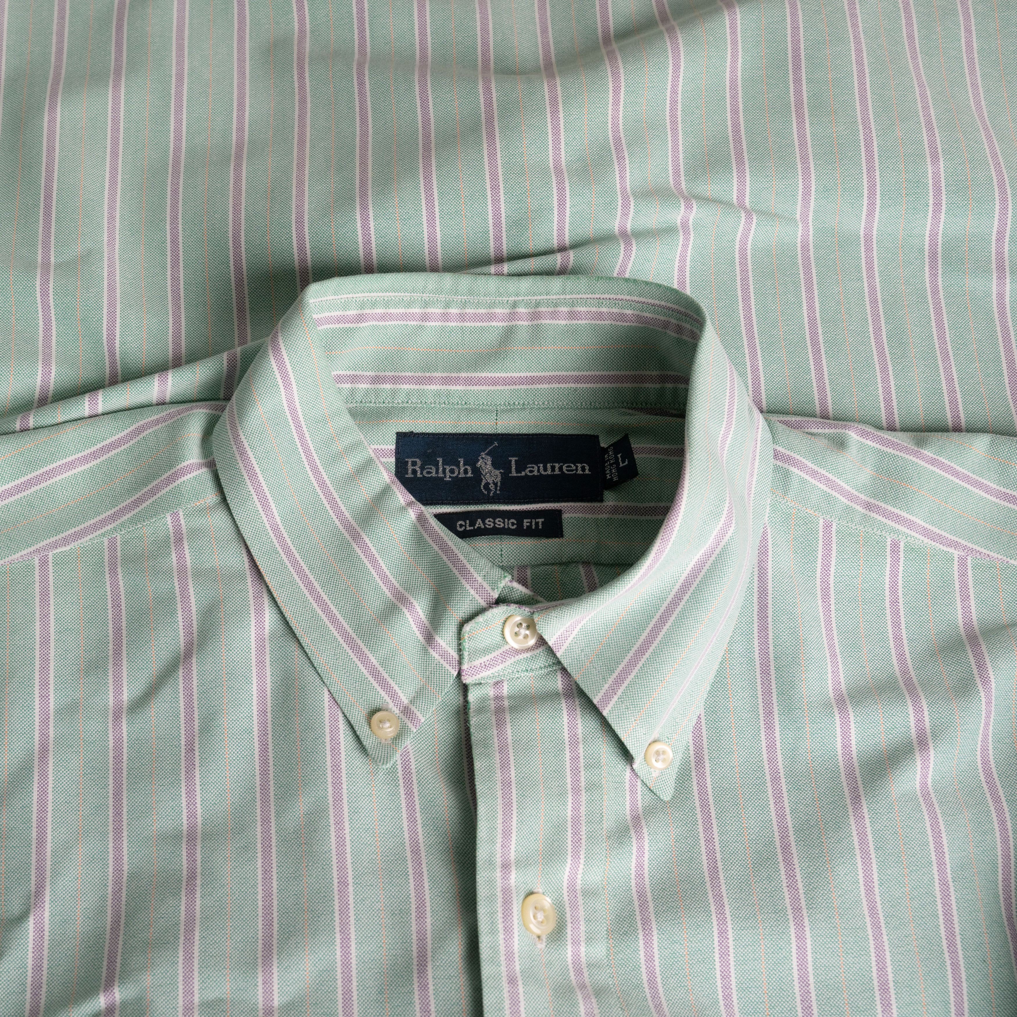 Polo Ralph Lauren Vintage 1990's Polo Ralph Lauren Stripe Button Up Shirt Size US L / EU 52-54 / 3 - 4 Thumbnail