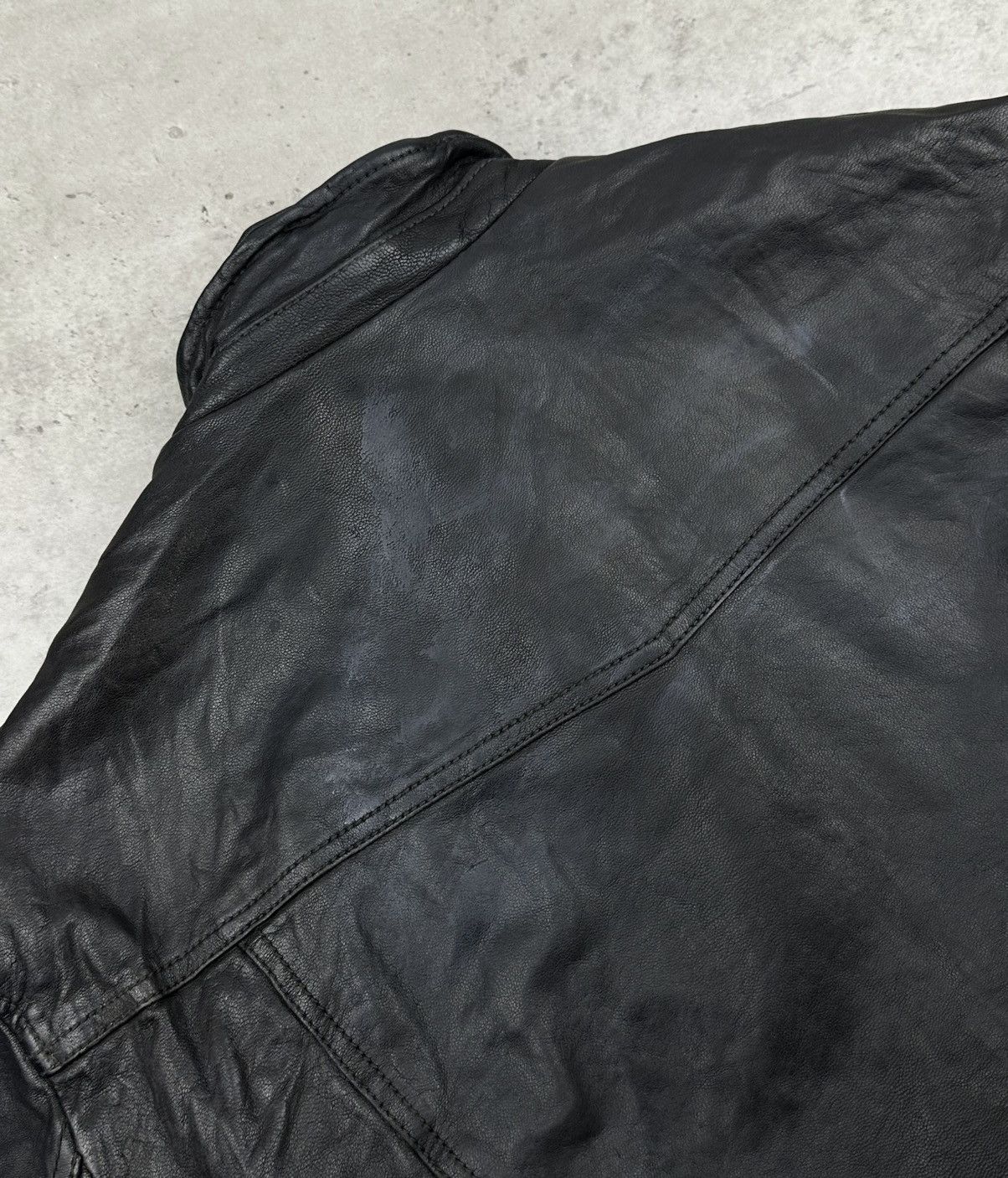 Allsaints Allsaints Neuman Men's Dark Brown Leather Jacket - Size L Size US L / EU 52-54 / 3 - 8 Thumbnail