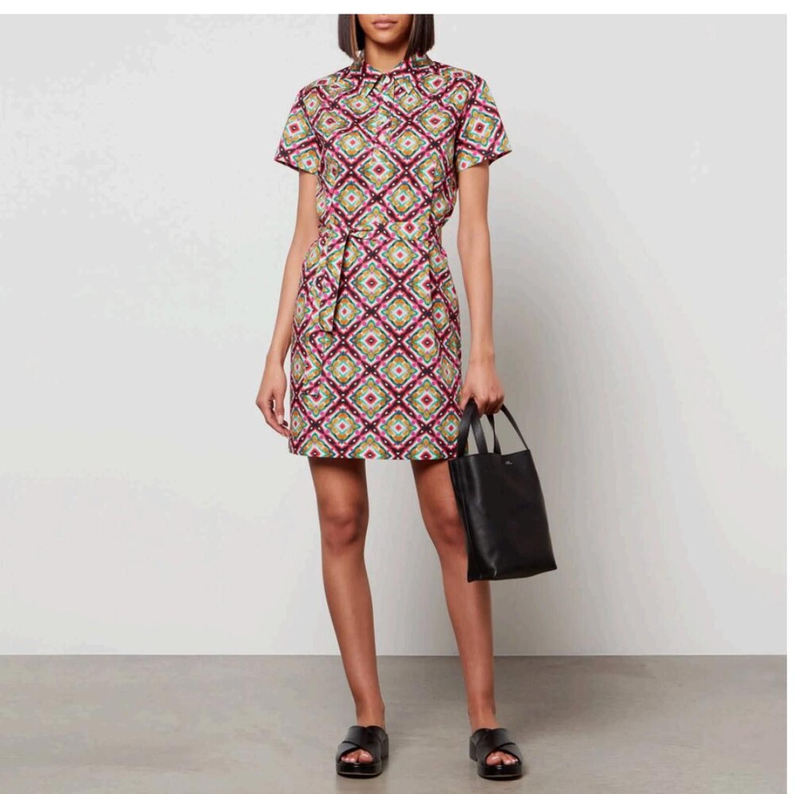 A.P.C. A.P.C. Geometric Cotton Prudence Shirt Mini Dress FR 36/US S Size S / US 4 / IT 40 - 1 Thumbnail