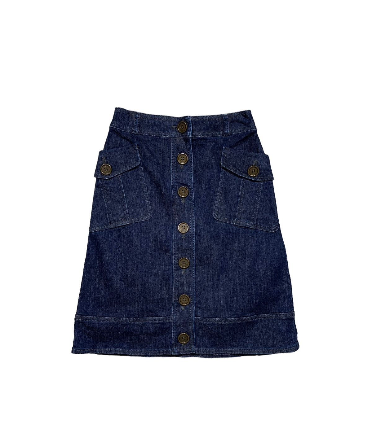 Burberry Rare Burberry London Denim Pockets Skirt Size 36 Size 25" / US 0 / IT 36 - 1 Thumbnail