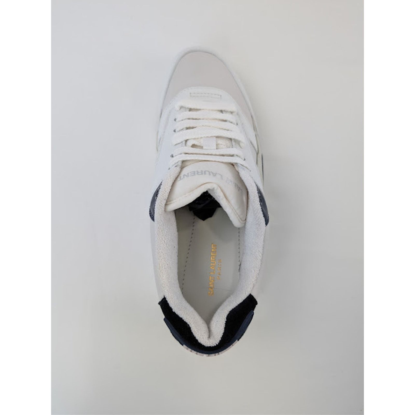 Saint Laurent Paris o1rshd1 Bump 15 Low-Top Sneaker in Blanc Optique / Soft A Size US 11 / EU 44 - 17 Thumbnail