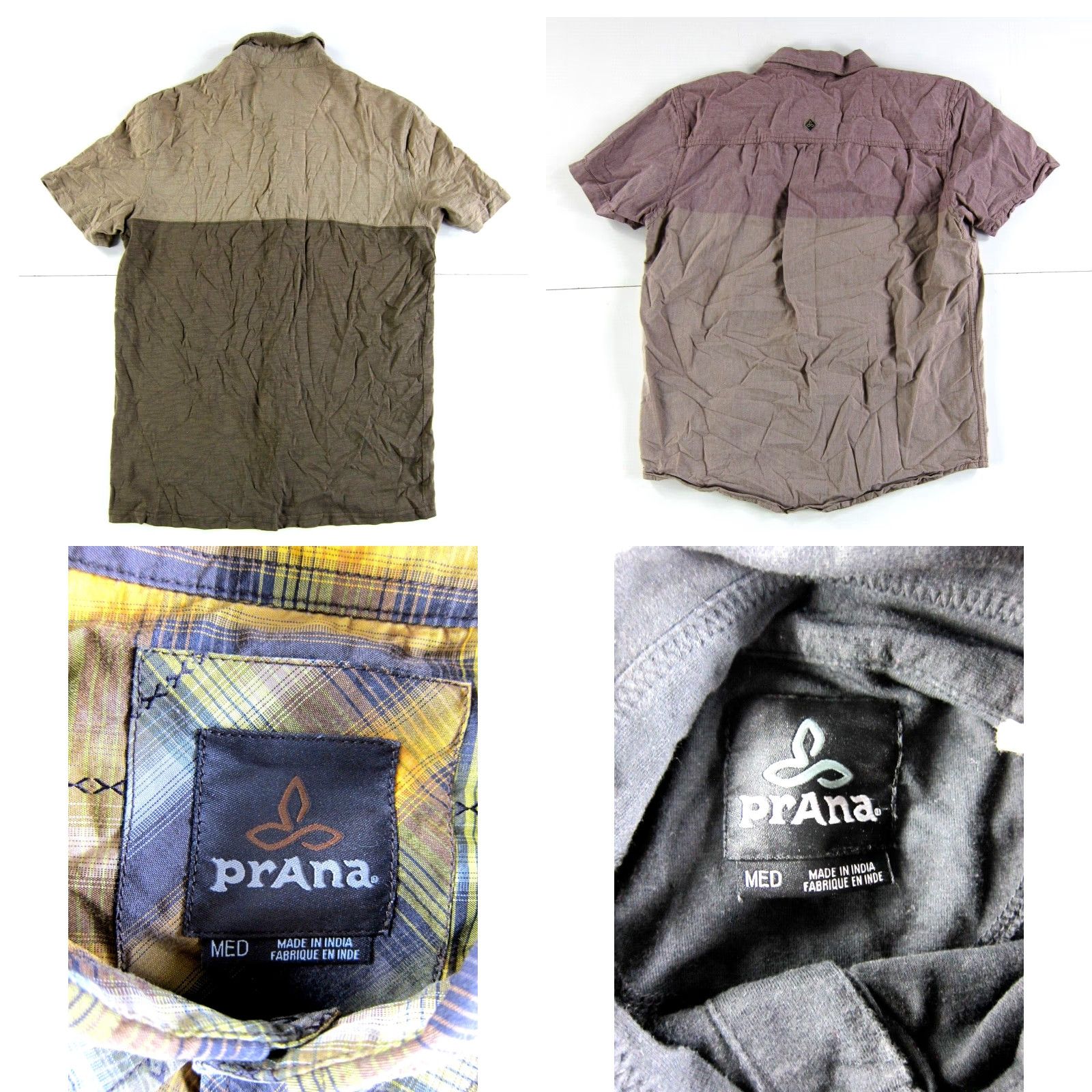 Prana PrAna Shirt M Yellow Long Sleeve Pink Short Sleeve Button Black Brown Polo Size US M / EU 48-50 / 2 - 8 Thumbnail