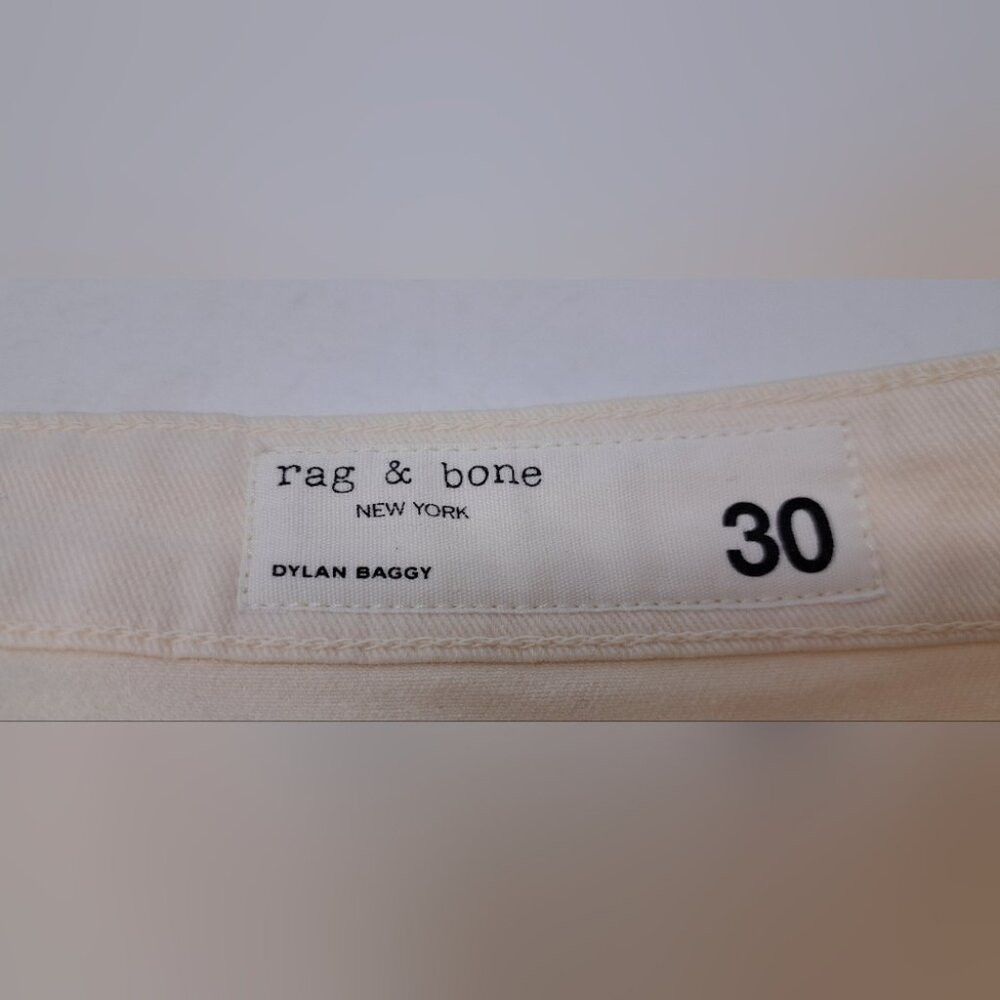 Rag & Bone rag & bone Women's Dylan Baggy Boyfriend Jeans In Ecru Size Size 30" / US 8 / IT 44 - 6 Thumbnail