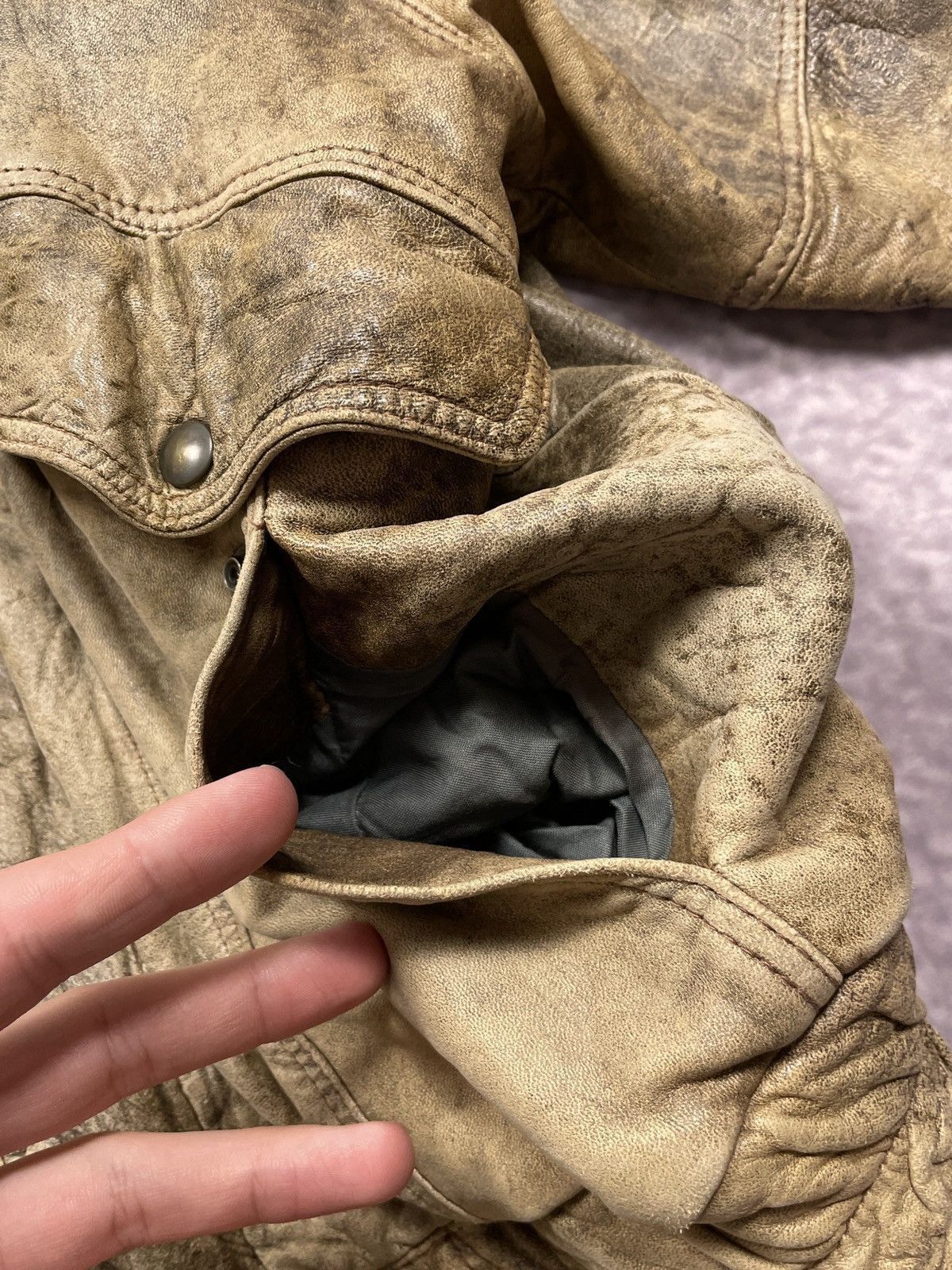 Japanese Brand Vintage Y2K Outfit Vera Pelle Leather Bomber Jacket Size US L / EU 52-54 / 3 - 19 Thumbnail