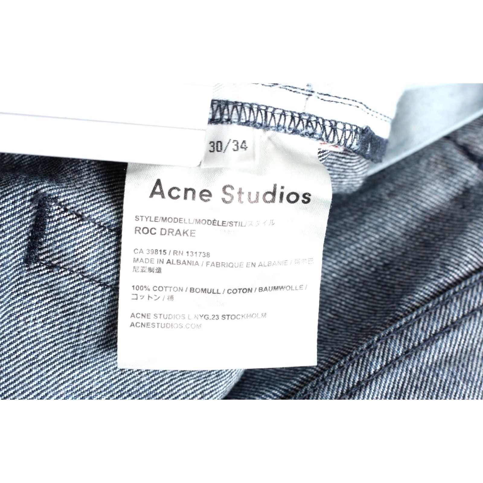 Acne Studios ACNE STUDIOS ROC DRAKE Straight Selvedge Jeans Men 30 W30 L32 Blue Denim 5-Pocket Slim Rise Mid 10-12in DZ4385 Jeans Mens Size US 30 / EU 46 - 7 Thumbnail