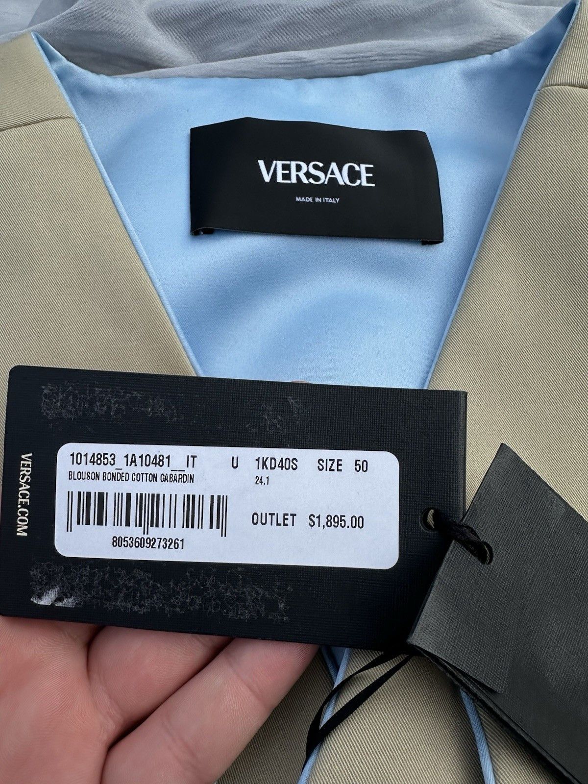 Versace Beige Versace Suit Vest With A Blue Interior And Detailed B Size US XL / EU 56 / 4 - 5 Thumbnail