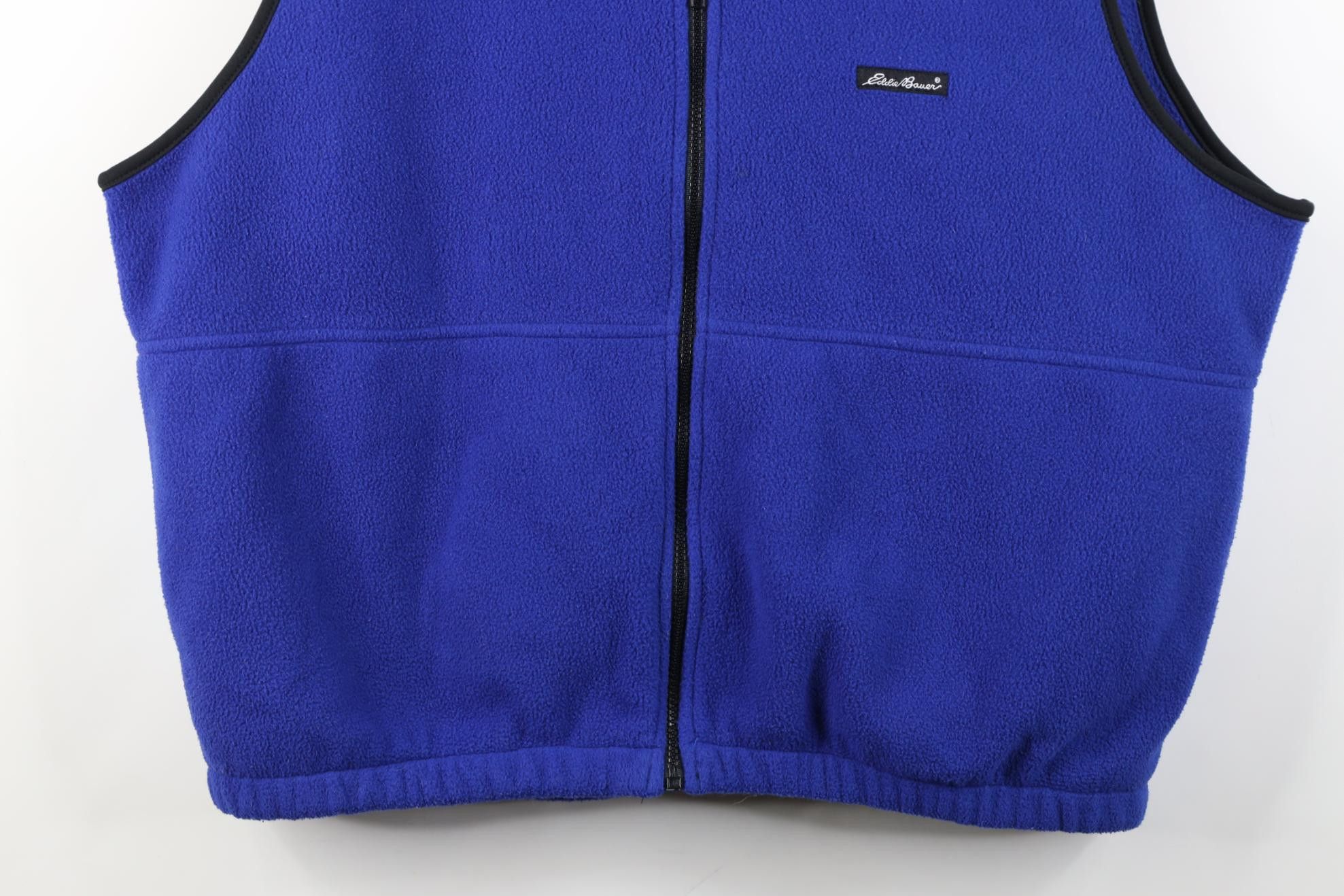 Eddie Bauer Vintage 90s Eddie Bauer Fleece Full Zip Vest Jacket Blue Size US L / EU 52-54 / 3 - 3 Thumbnail