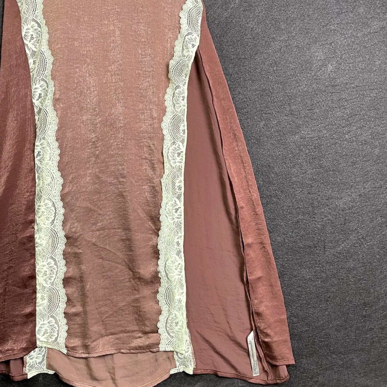 free people brown slip dress Chocolate Linen Maxi Dress M main image 0