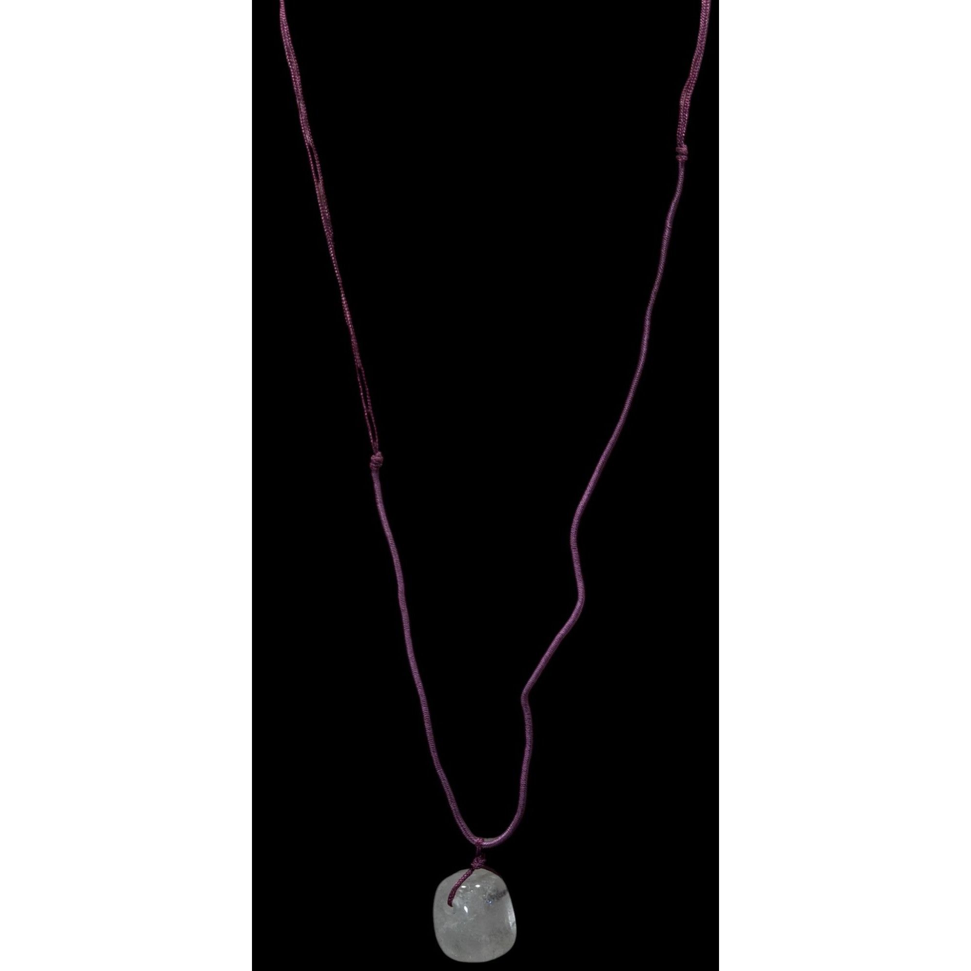 Other Handmade Bohemian Polished Quartz Pendant Necklace On Purple Size ONE SIZE - 2 Thumbnail
