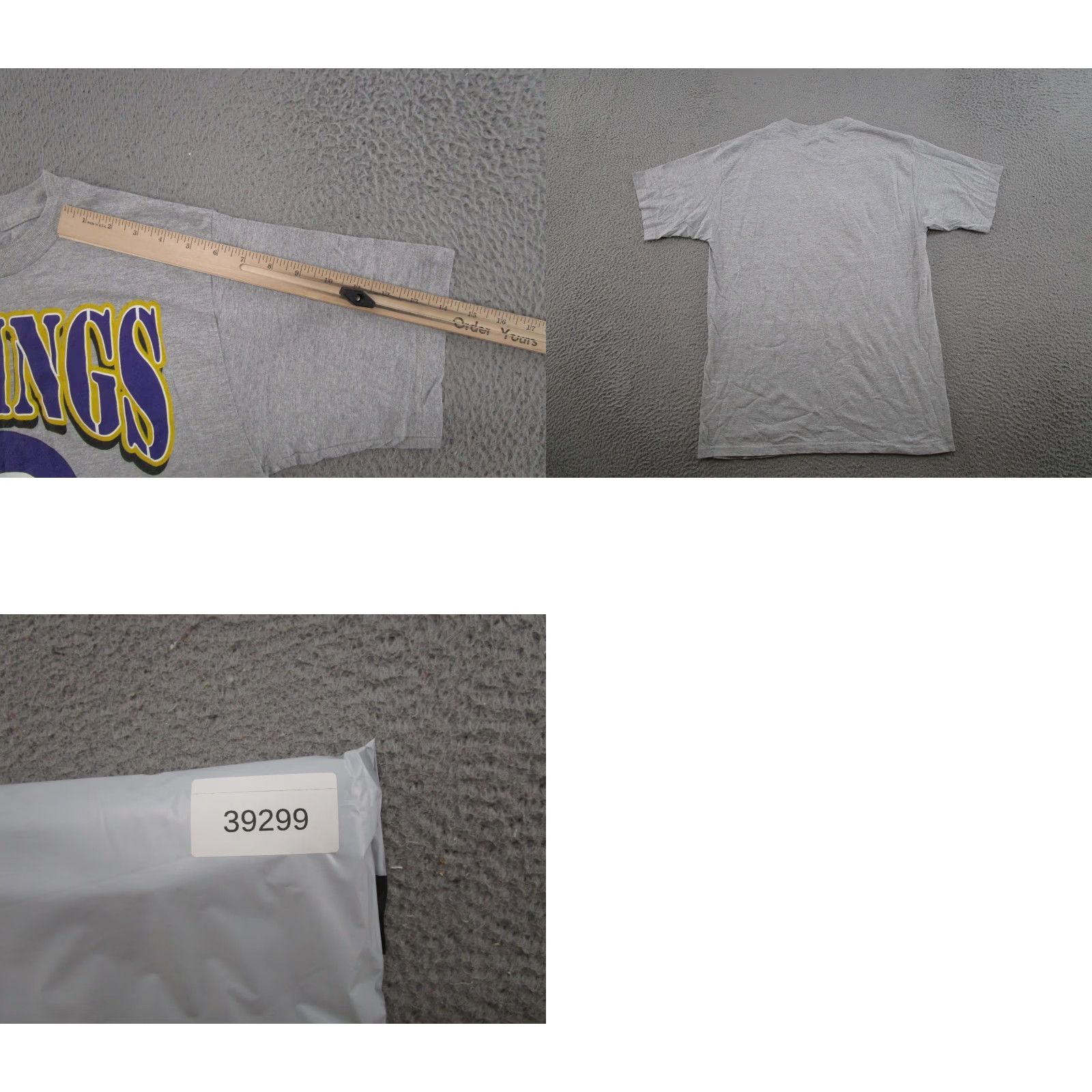 Vintage VINTAGE Dynasty Minnesota Vikings NFL T-Shirt MN Read 90s Gray Cotton Crew Neck Short Sleeve Men's L Size US L / EU 52-54 / 3 - 8 Thumbnail