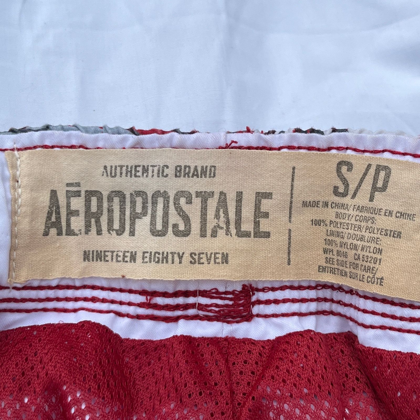 Aeropostale Aeropostale Swim Trunks Mens Small Red White Floral Size US 32 / EU 48 - 3 Thumbnail
