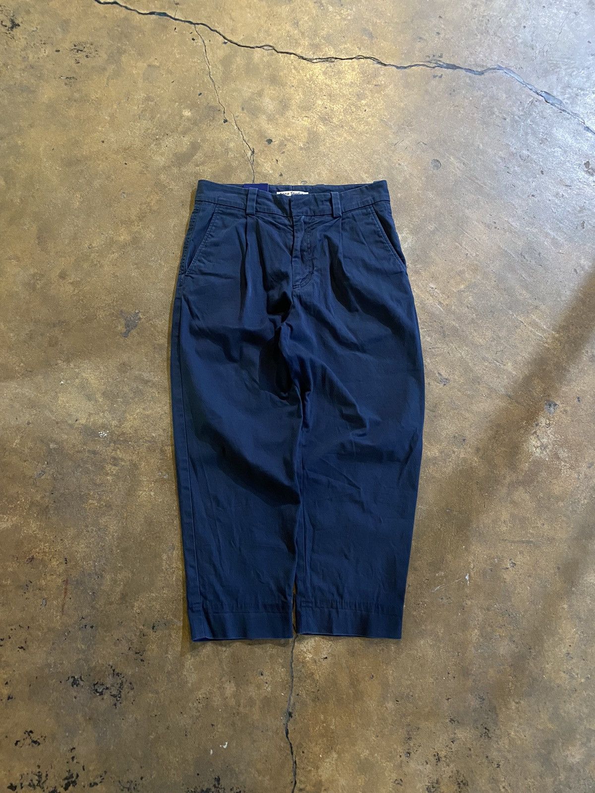 Acne Studios Acne Studio Navy Blue Chino Trouser Size US 28 / EU 44 - 1 Thumbnail