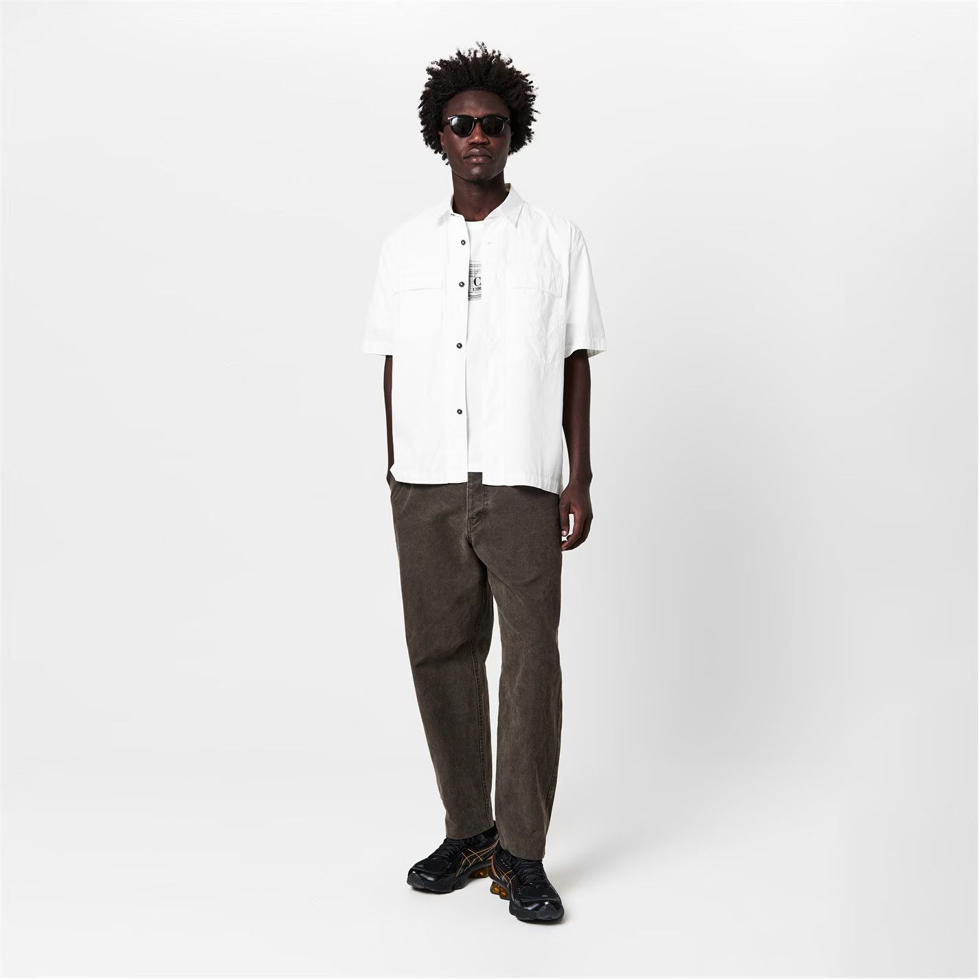 C.P. Company o1g2r1mq0426 Short Sleeve Ripstop Shirt in White Size US S / EU 44-46 / 1 - 6 Thumbnail