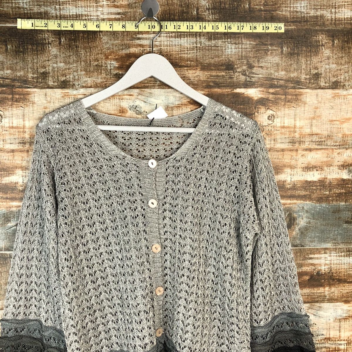 Japanese Brand Japanese Brand Grey Cardigan Knitwear #A1637 Size M / US 6-8 / IT 42-44 - 5 Thumbnail