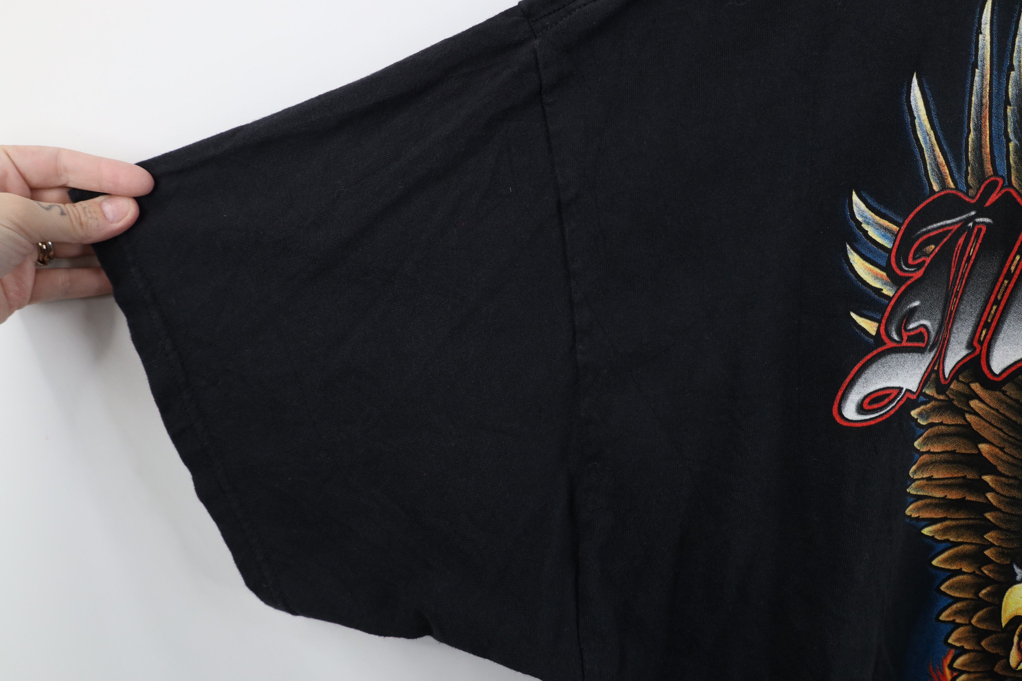 Vintage Vintage Y2K Streetwear Motorcycle Fire Flames T-Shirt Black Size US XXL / EU 58 / 5 - 7 Thumbnail