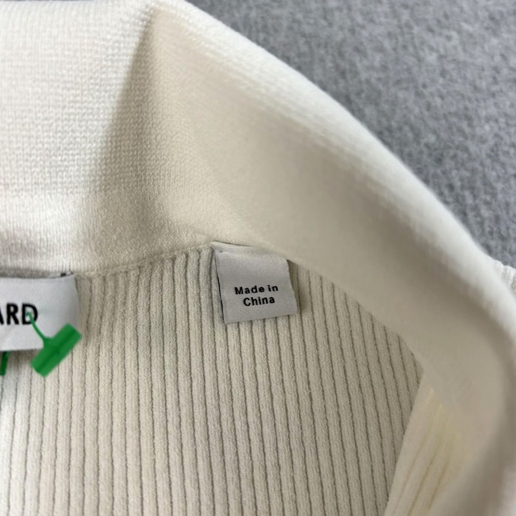 Veronica Beard Veronica Beard Shirt Womens XL Ivory Ribbed Button Front Collared Stretch Office Size XL / US 12-14 / IT 48-50 - 4 Thumbnail