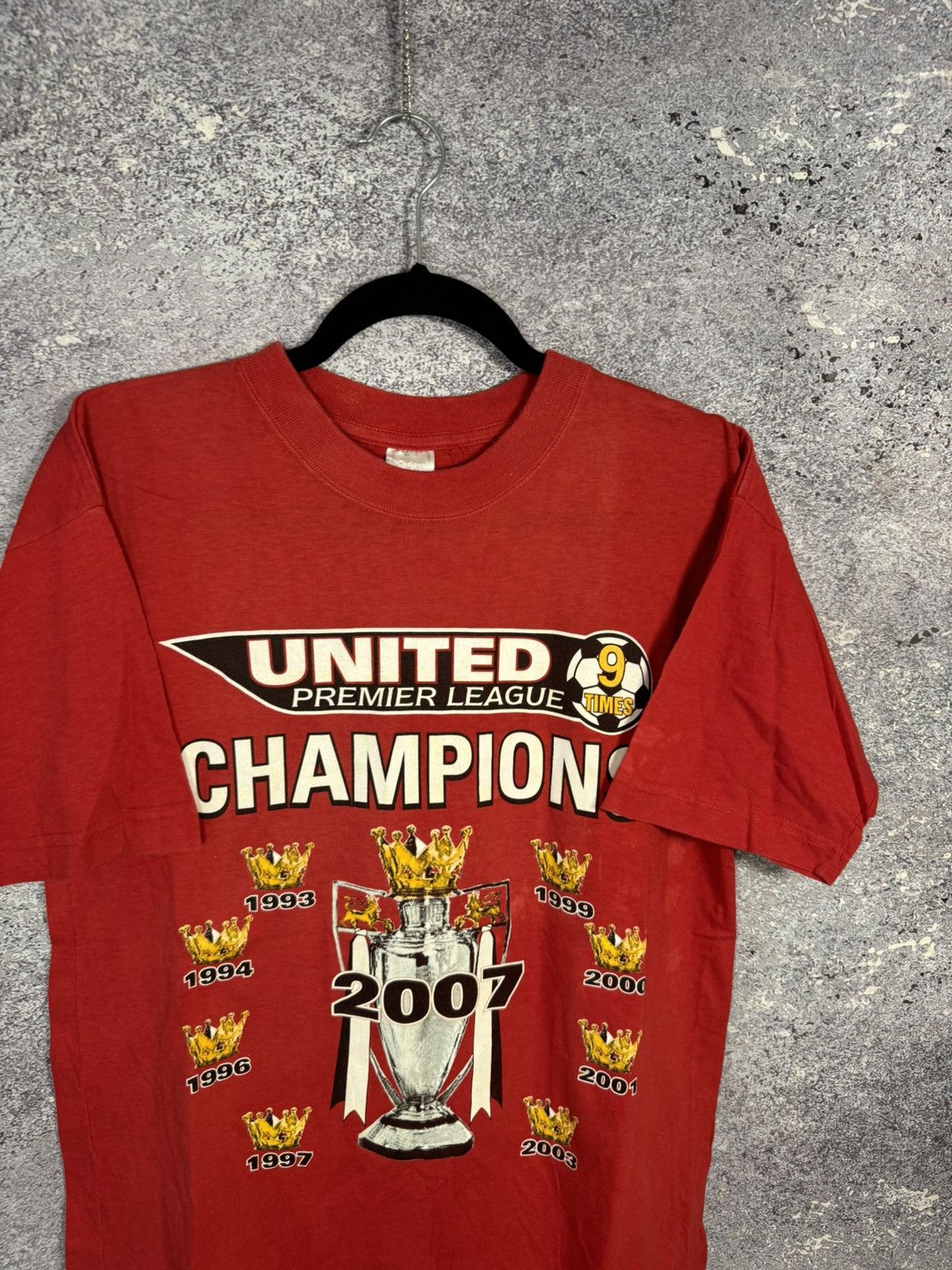 Vintage Vintage Manchester United Champions 2007 Red Tee Merchandise Size US S / EU 44-46 / 1 - 3 Thumbnail