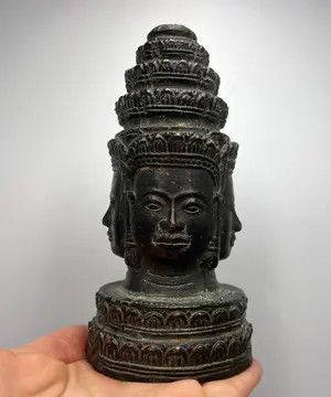 Vintage Vintage Buddha Figure Shiva Head Statue Buddhism Art Bronze Size ONE SIZE - 6 Thumbnail