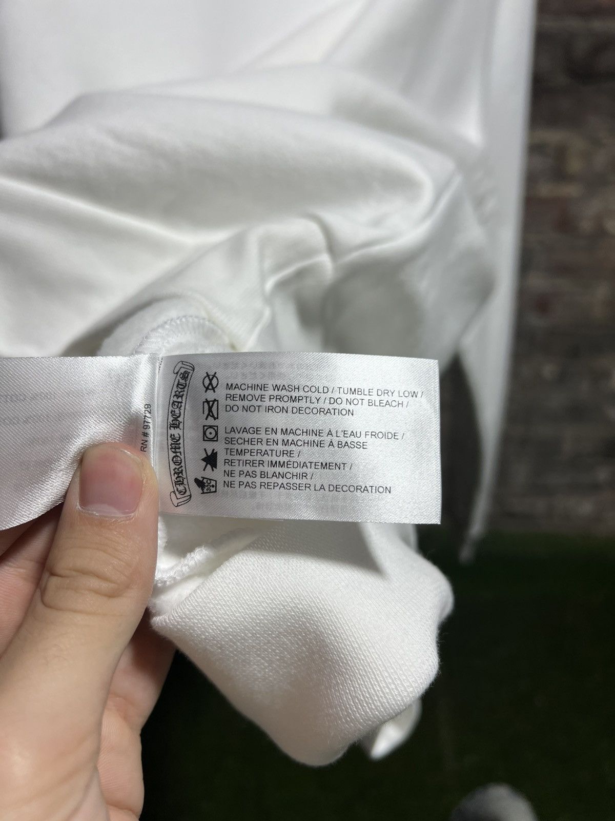Chrome Hearts Chrome Hearts Neck Script White Crewneck Size US M / EU 48-50 / 2 - 7 Thumbnail